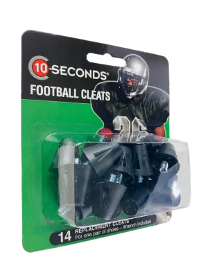 10 Seconds ® Football Cleats 3/4" | Black