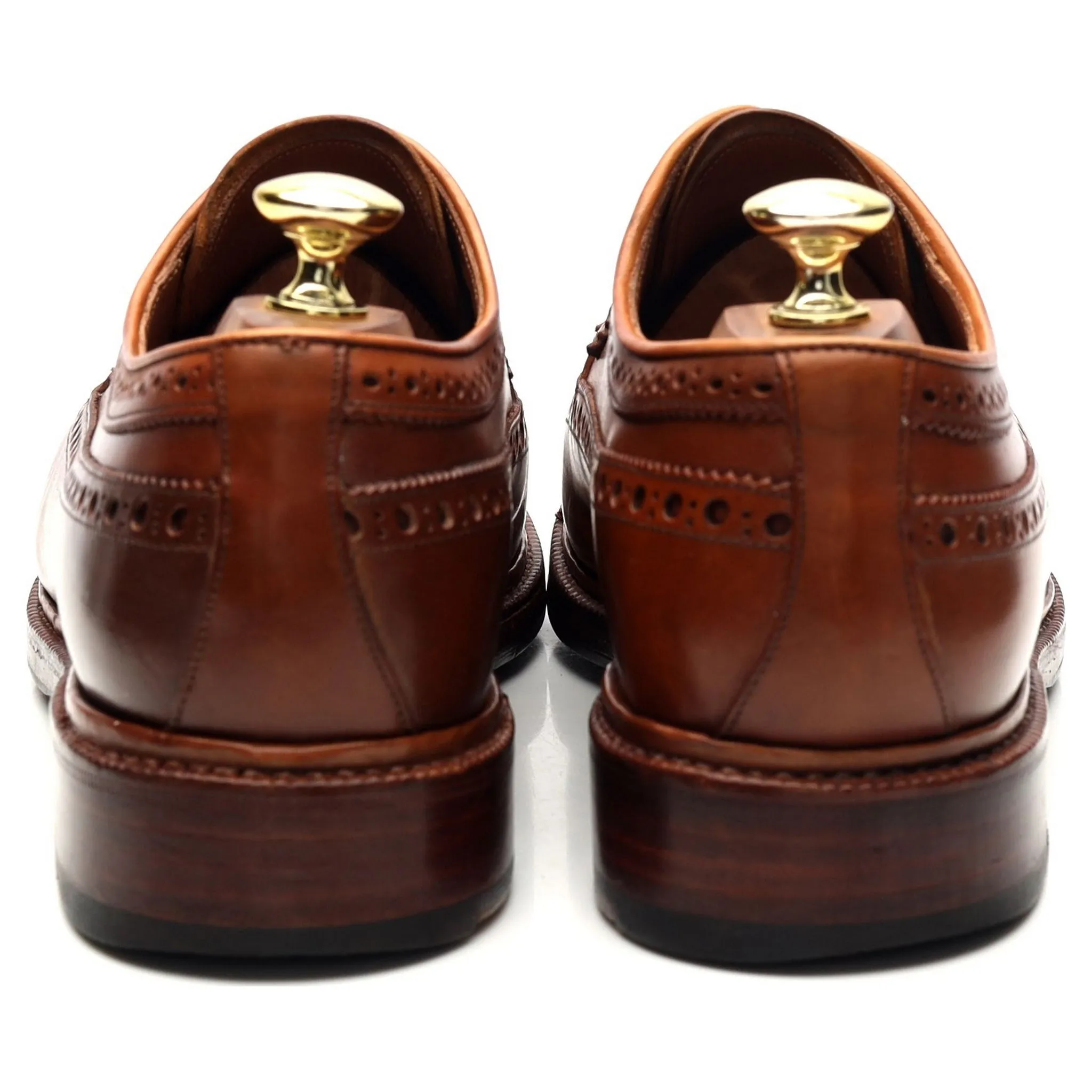 '101375' Cognac Tan Brown Cordovan Leather Derby Brogues UK 7 E