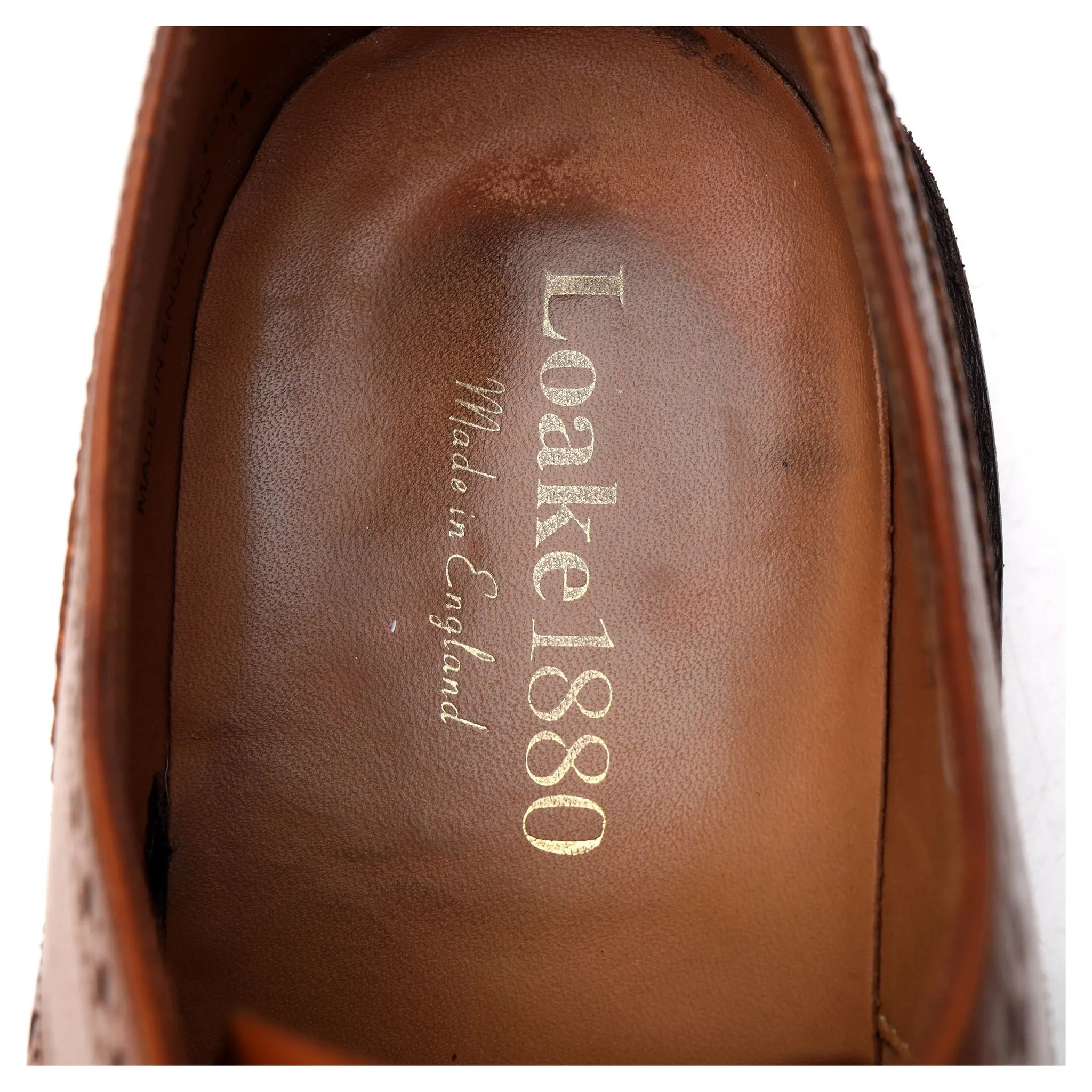 1880 'Chester' Tan Brown Leather Derby Brogues UK 10.5 F