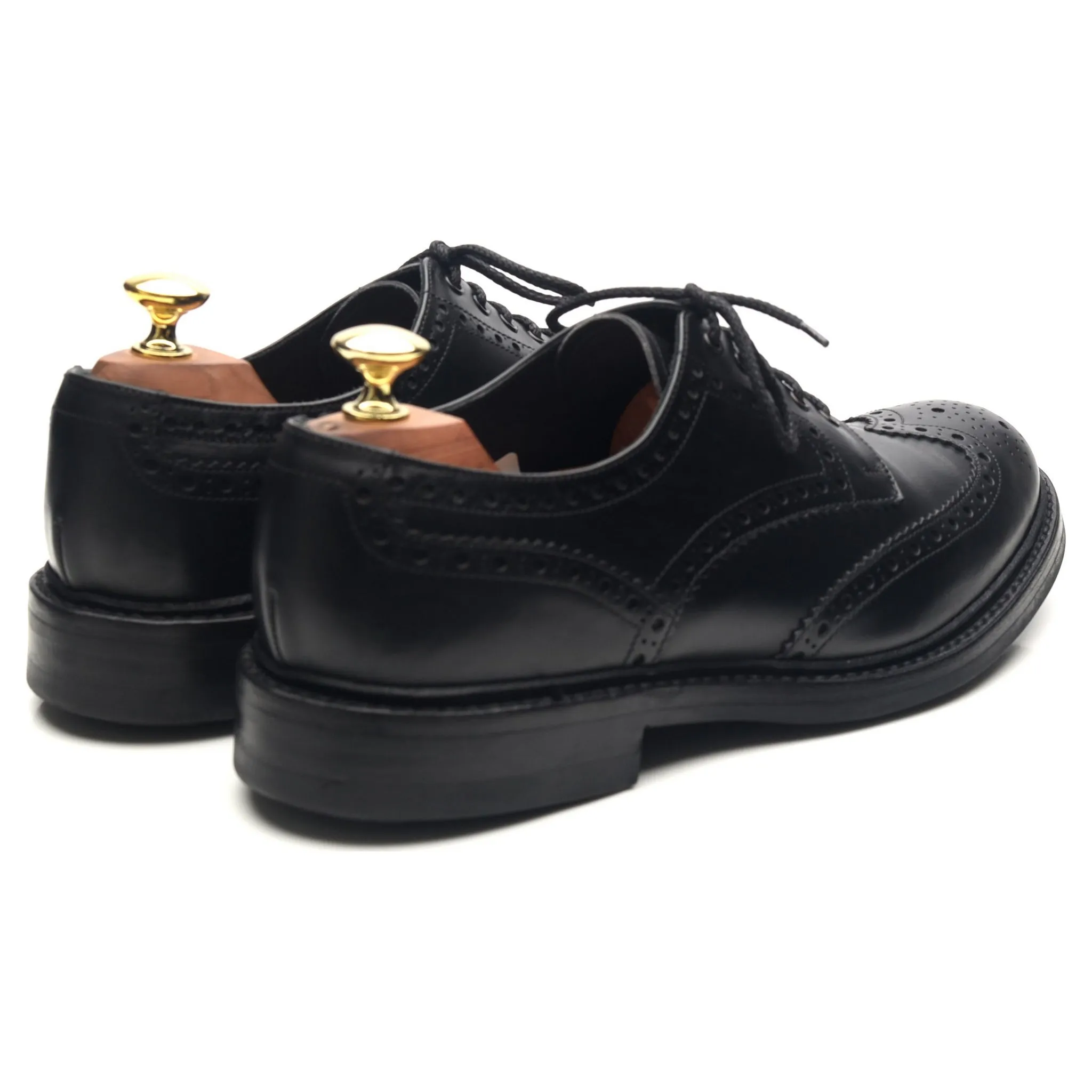 1880 'Worton' Black Leather Derby Brogues UK 7.5 G