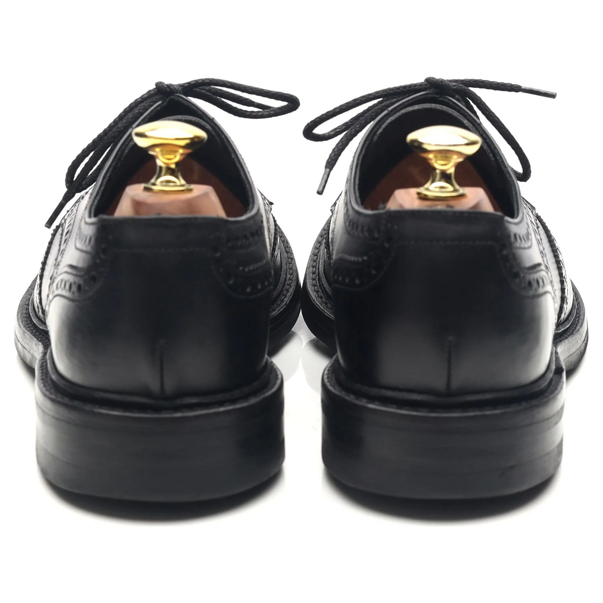 1880 'Worton' Black Leather Derby Brogues UK 7.5 G