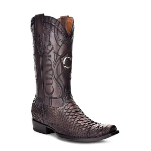 1J1NPC - Cuadra chesnut brown fashion cowboy python leather boots for men