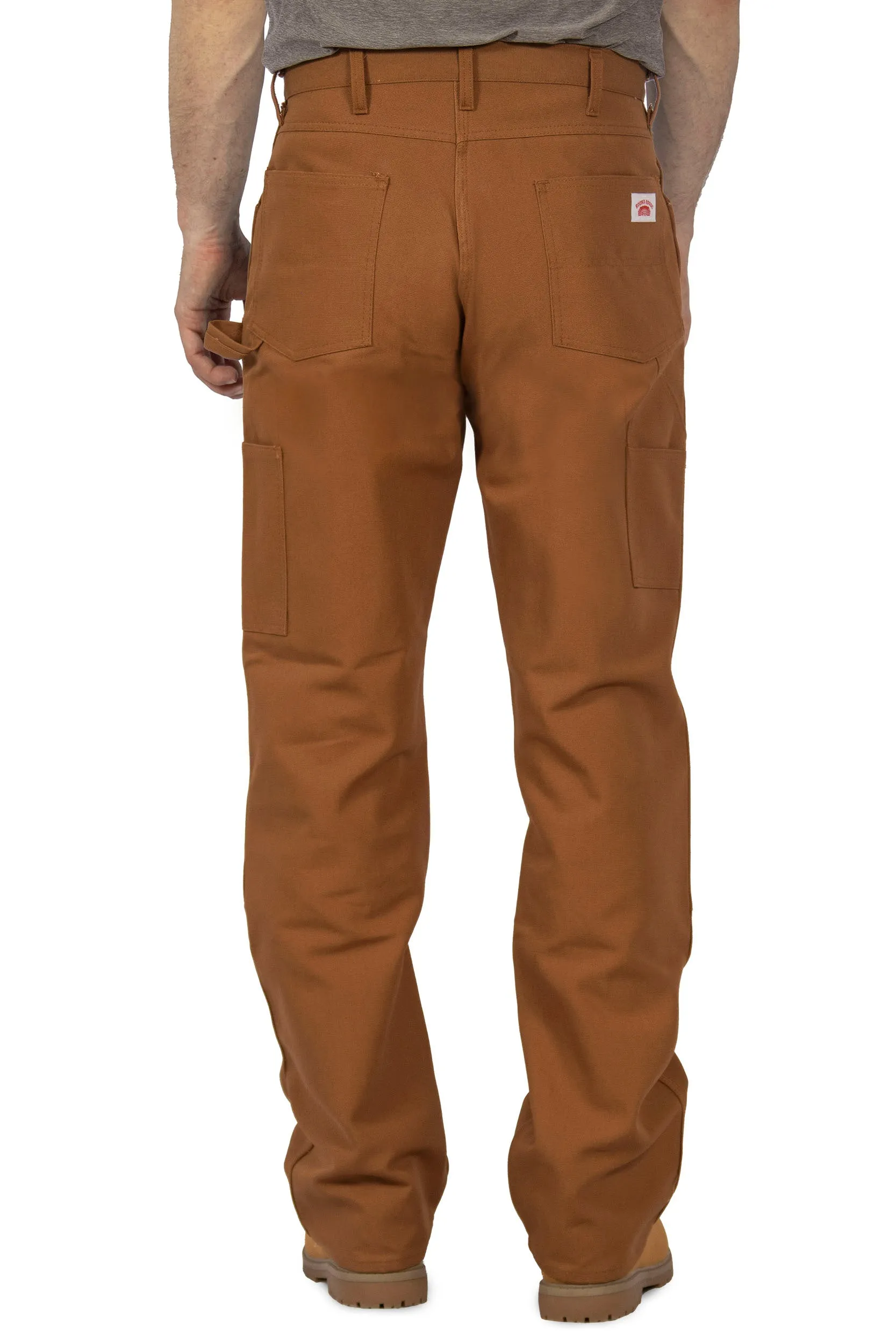 #2202 Brown Duck Double-Front Carpenter Dungarees - MADE IN USA