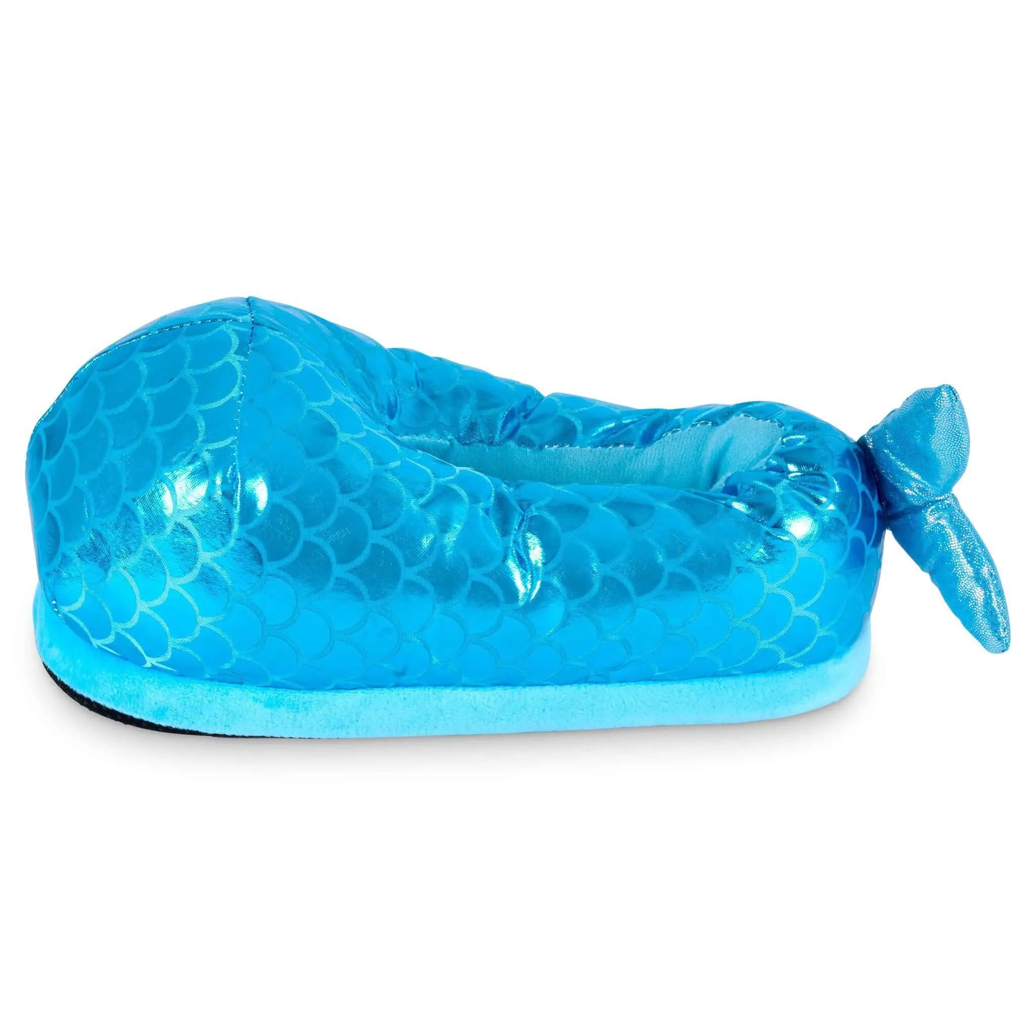 3D Padded Slippers Blue Mermaid - UK Size 2-6