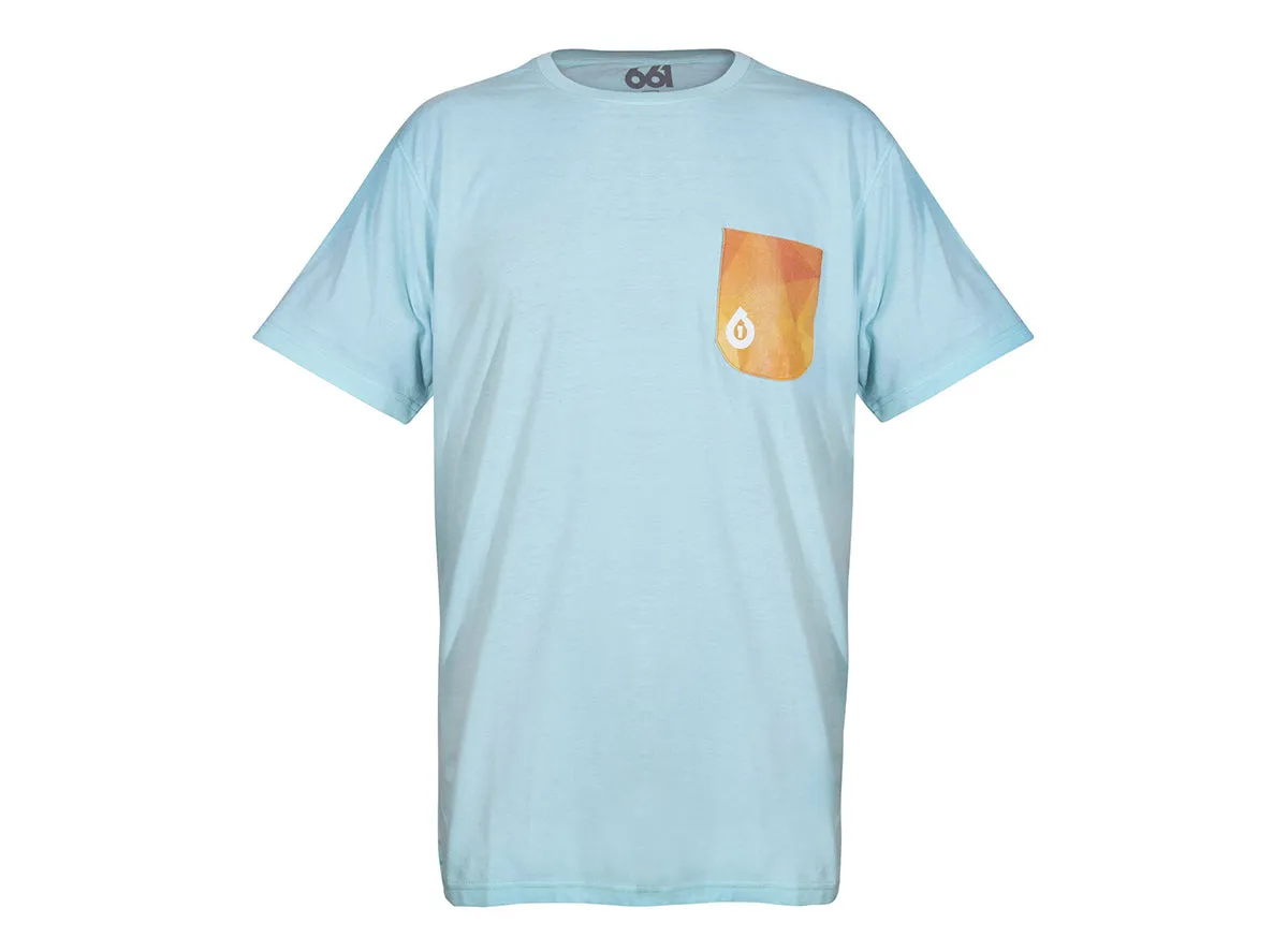 661 Geo Pocket Tee - Duck Egg Blue