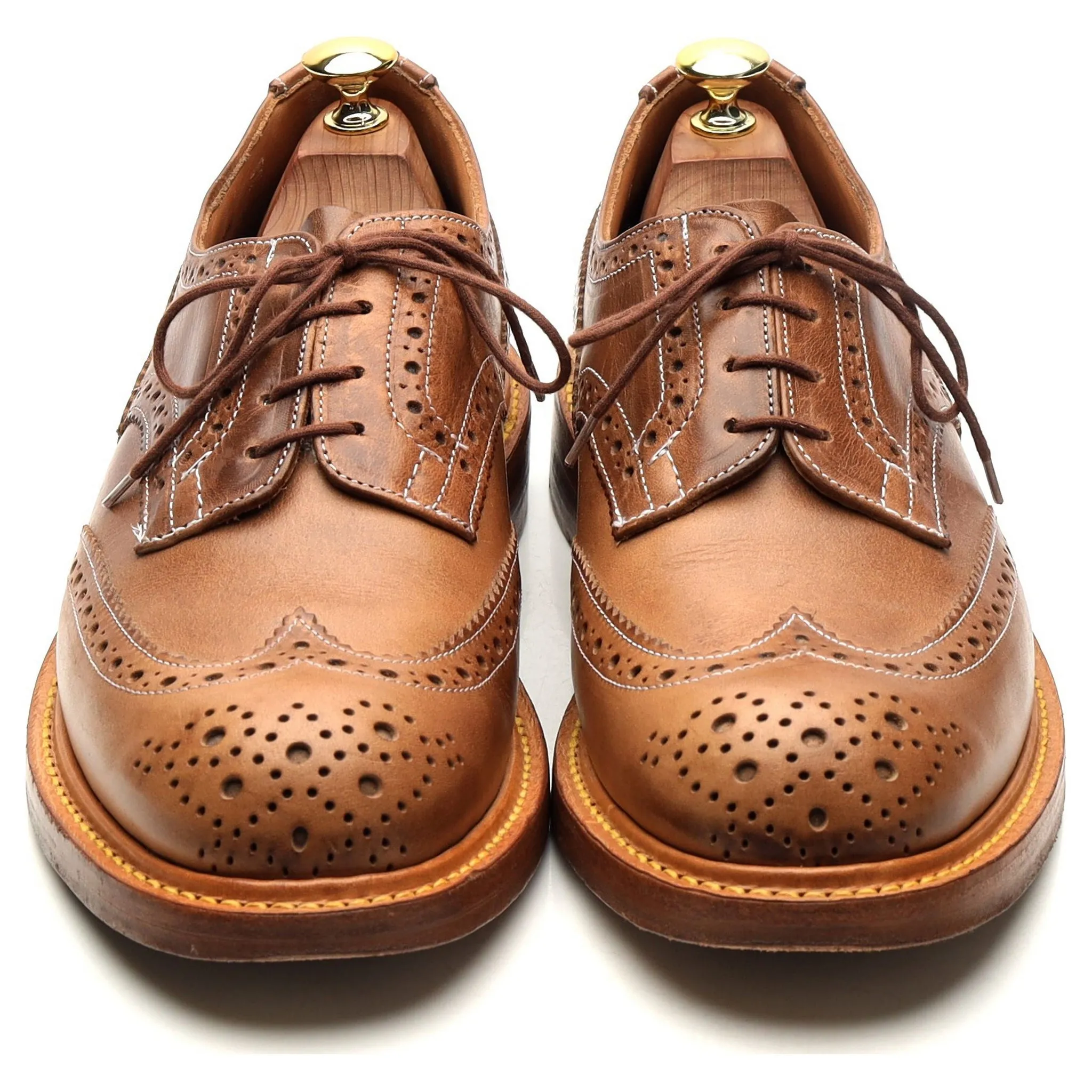 '8241' Brown Leather Derby Brogues UK 8.5