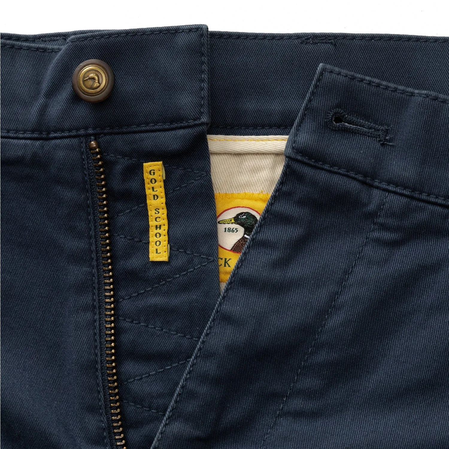 9" Gold School Chino Short- Navy