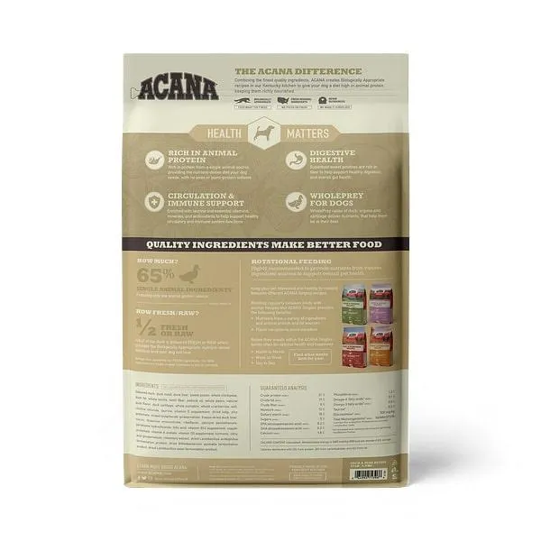 ACANA Singles Duck & Pear Recipe Grain Free Dry Dog Food