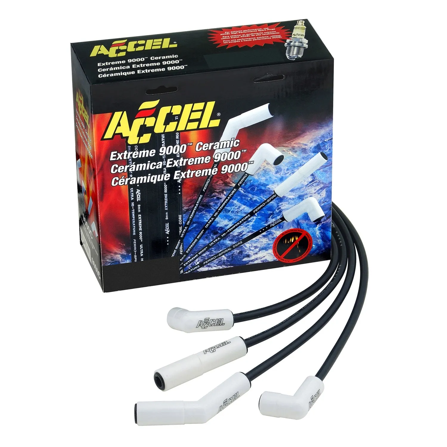 ACCEL 9070C Extreme 9000 Ceramic Boot Spark Plug Wire Set