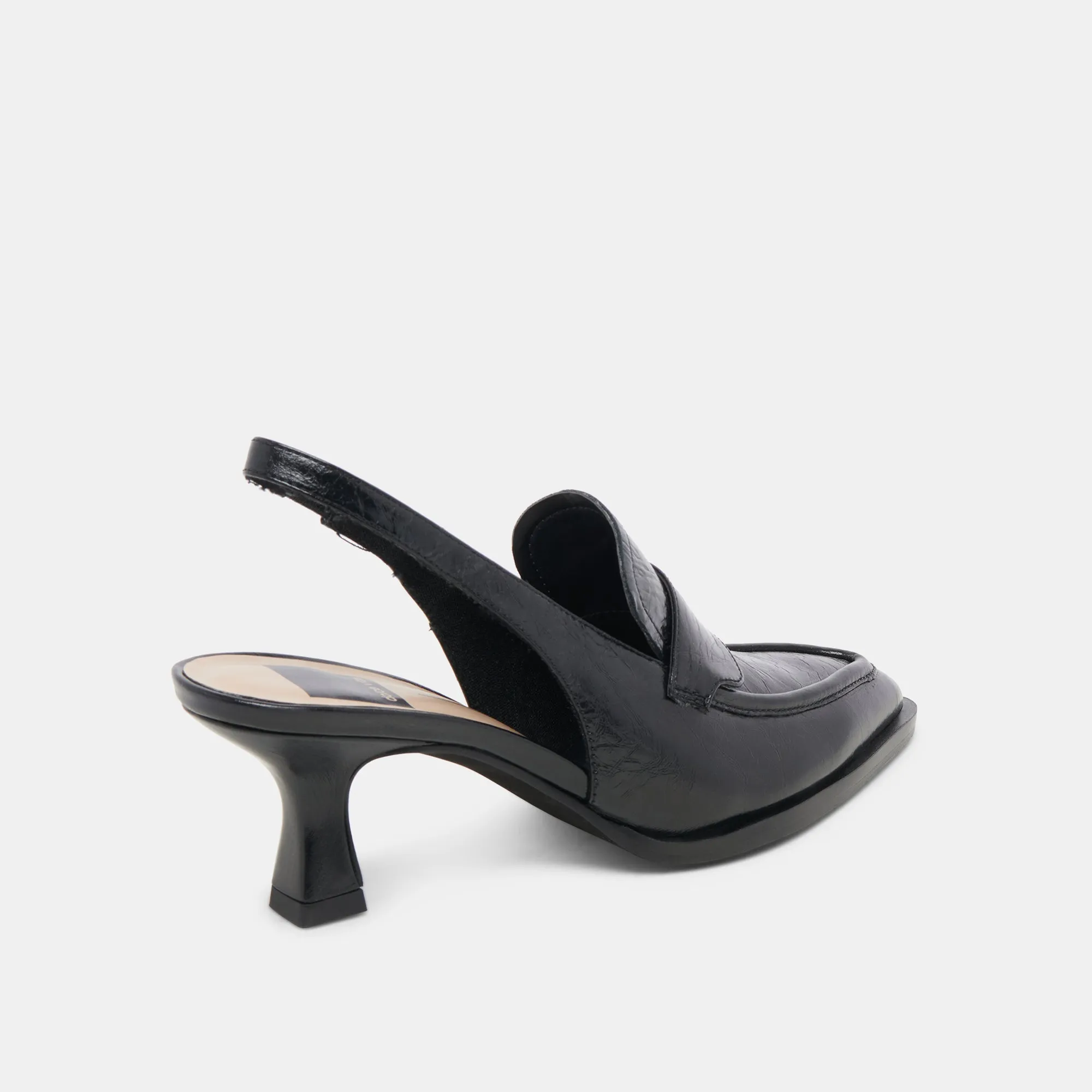 ADELE HEELS MIDNIGHT CRINKLE PATENT LEATHER