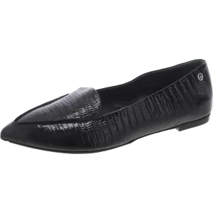 AGL Womens Leather Pointed Toe Ballet Flats