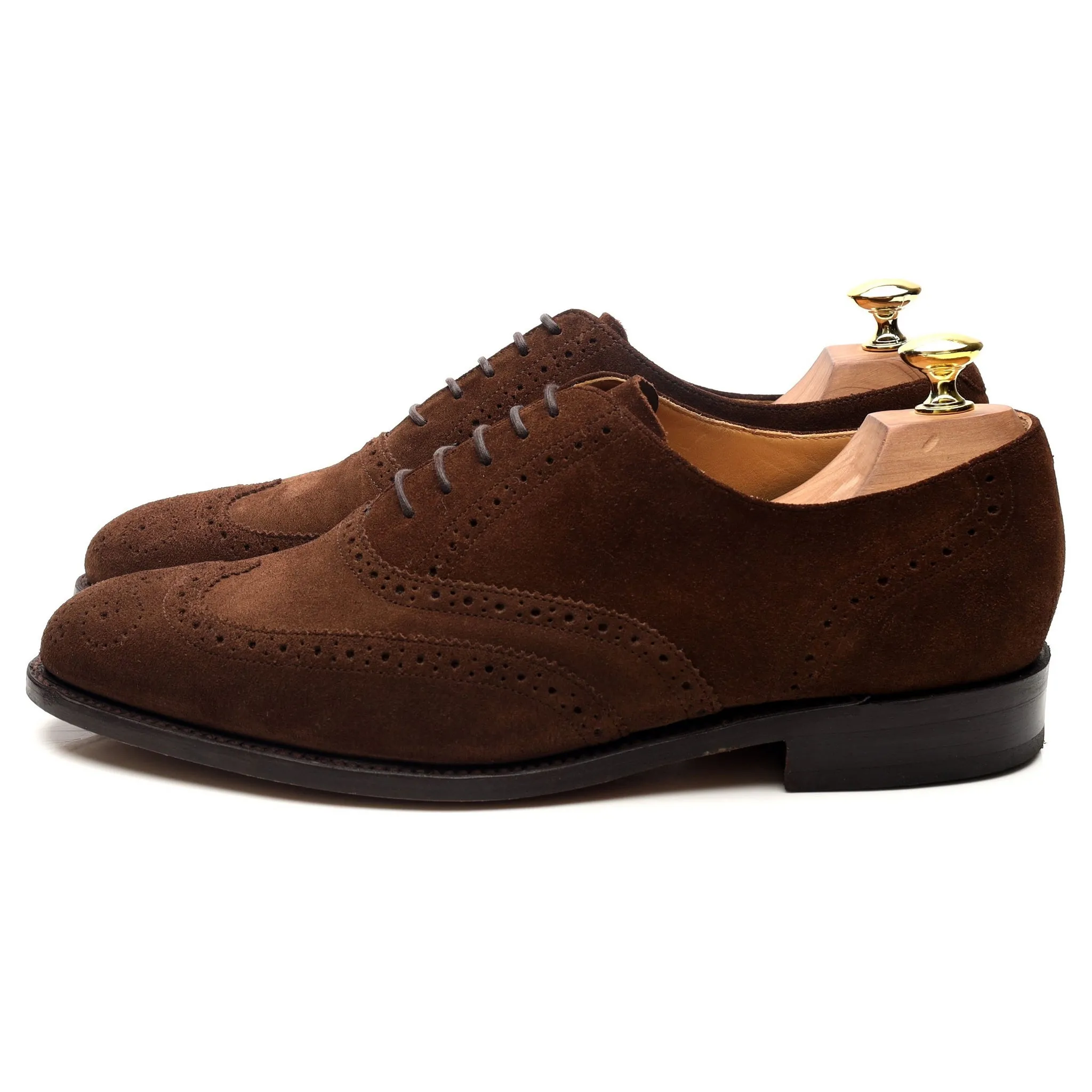 'Albert' Brown Suede Brogues Oxford UK 8 G