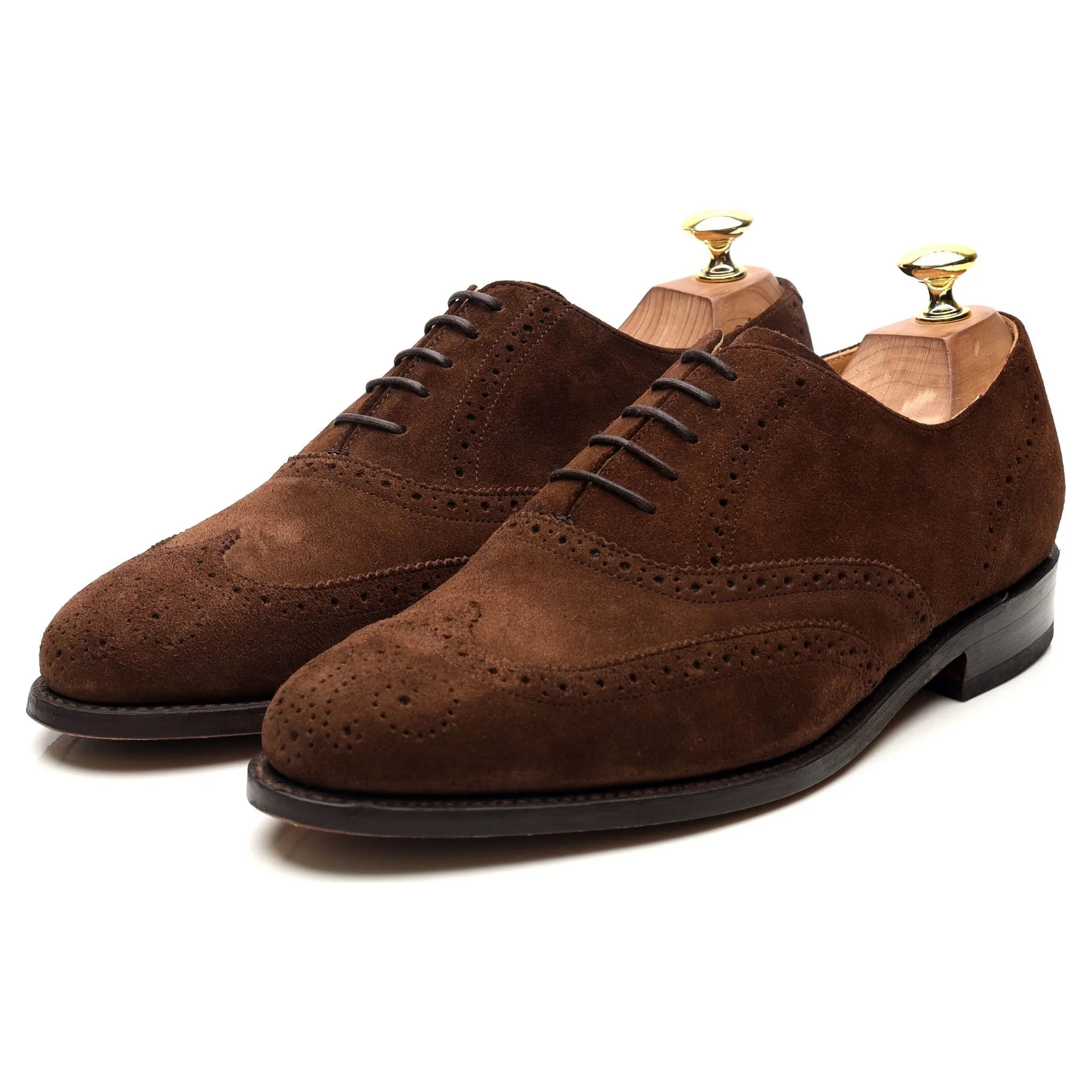 'Albert' Brown Suede Brogues Oxford UK 8 G