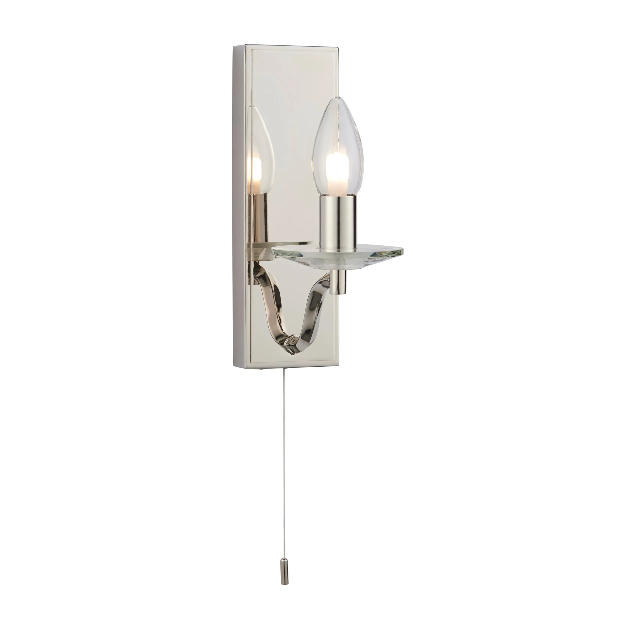 Amos Clementine Bathroom Wall Light Polished Nickel