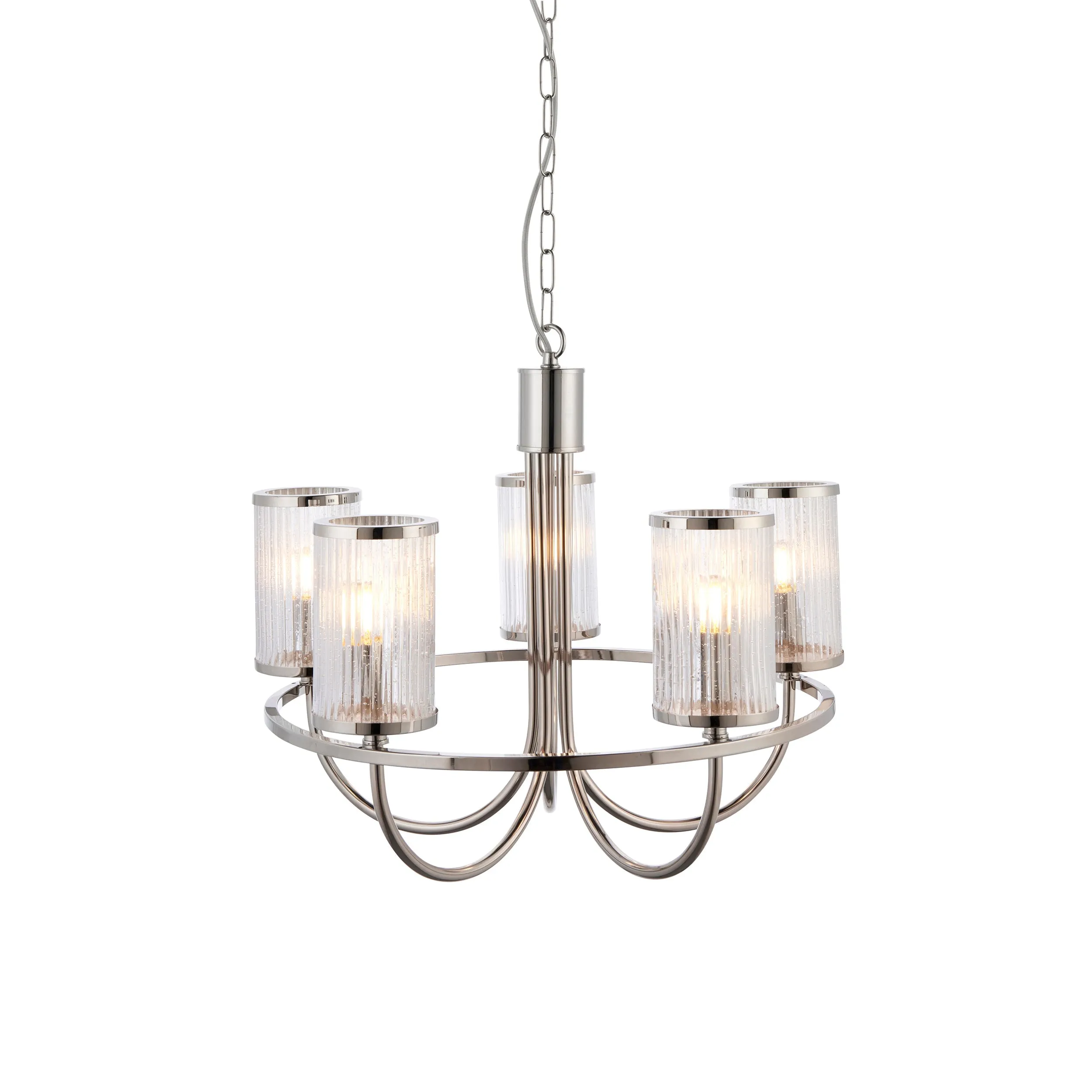 Amos Hove Chandelier Polished Nickel