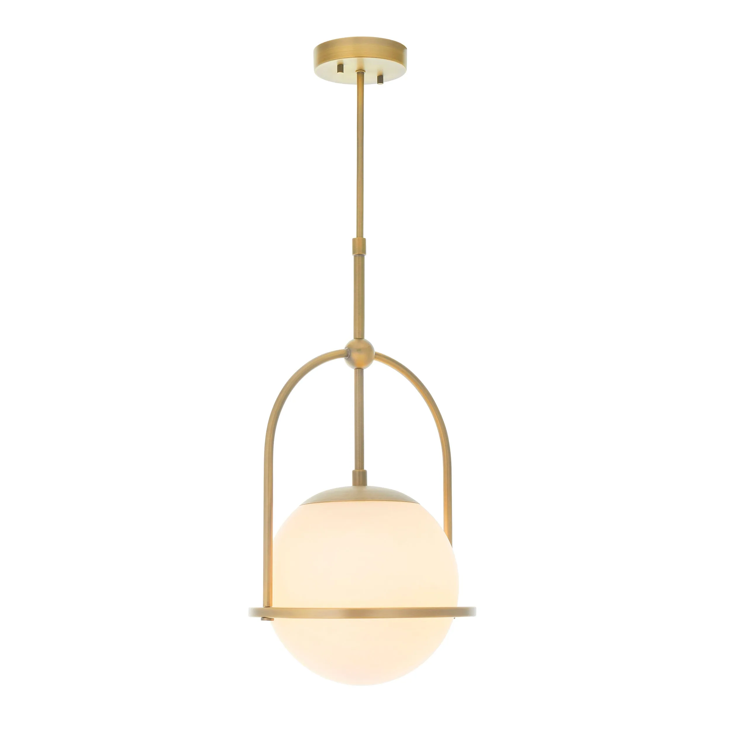 Amos Penthouse Single Pendant Antique Brass