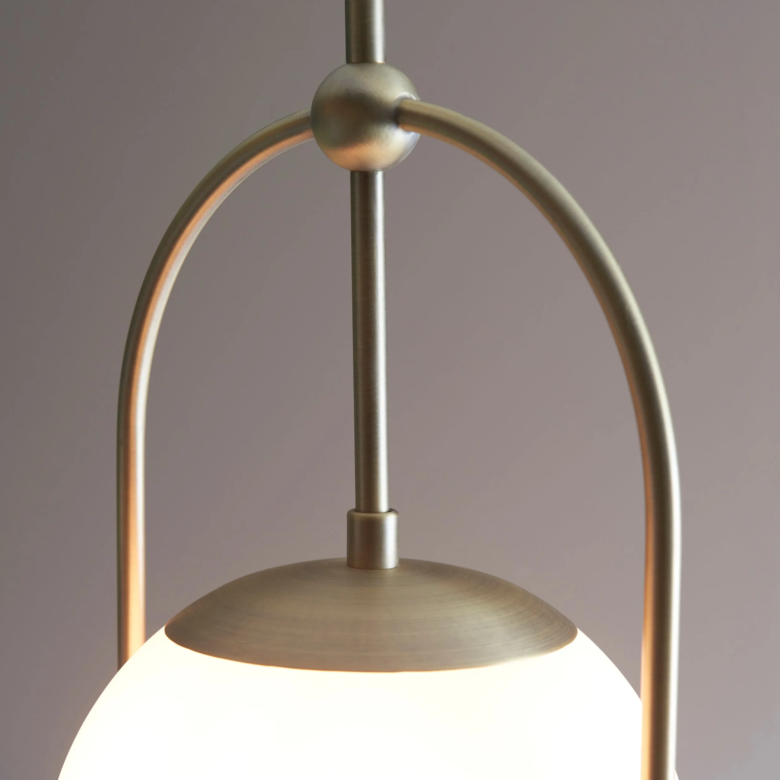 Amos Penthouse Single Pendant Antique Brass