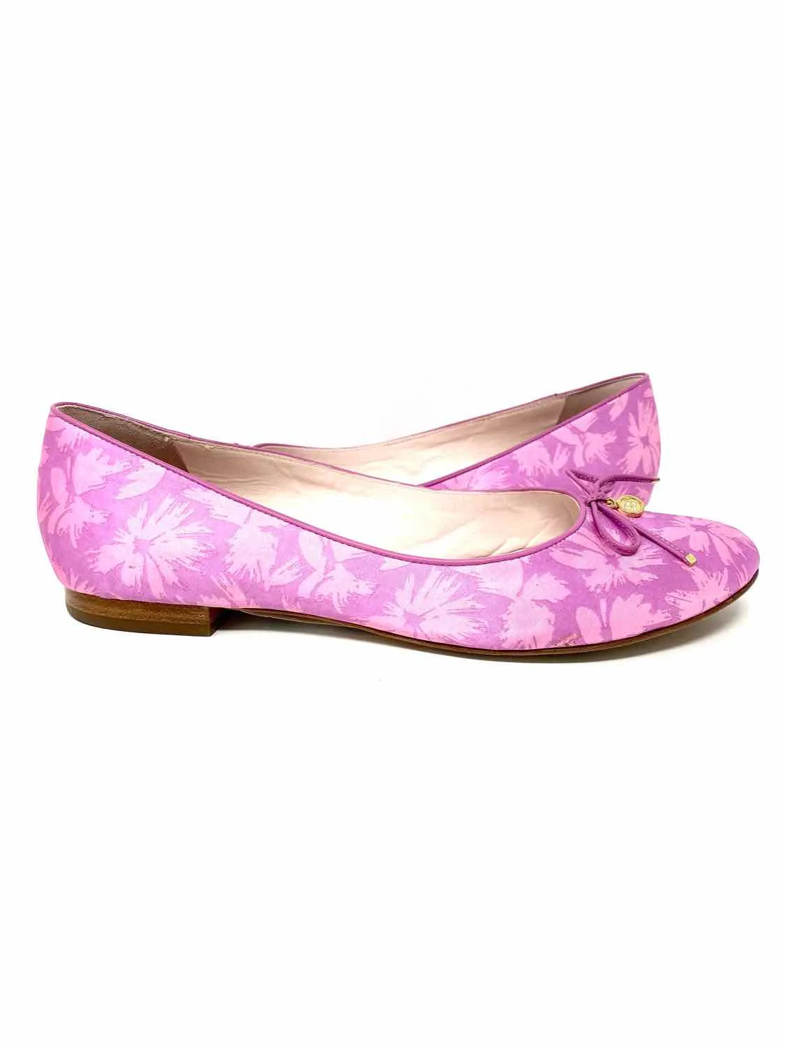 Ann Taylor Women's Pink Ballet Floral Spring Size 9.5 Flats