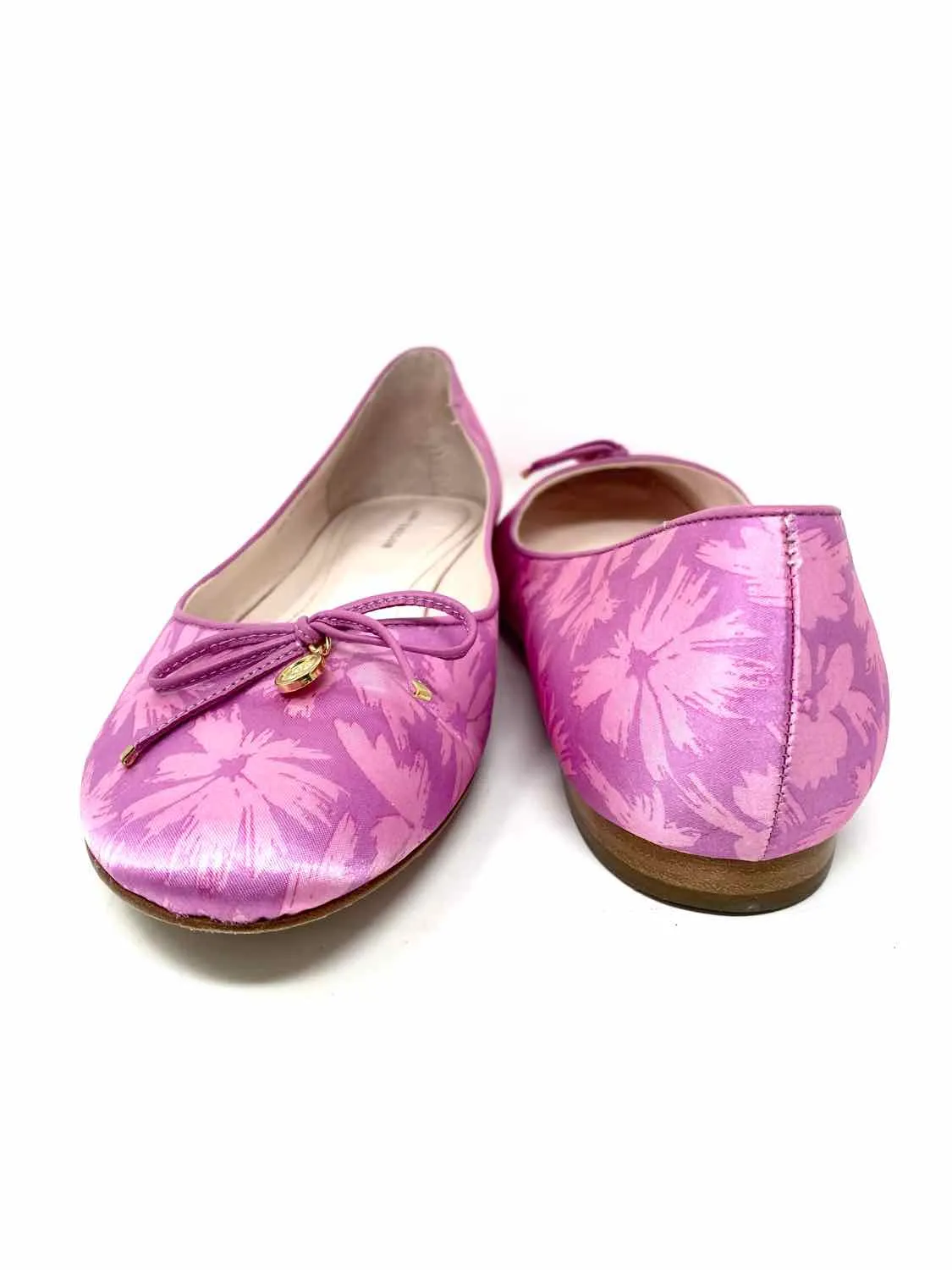 Ann Taylor Women's Pink Ballet Floral Spring Size 9.5 Flats