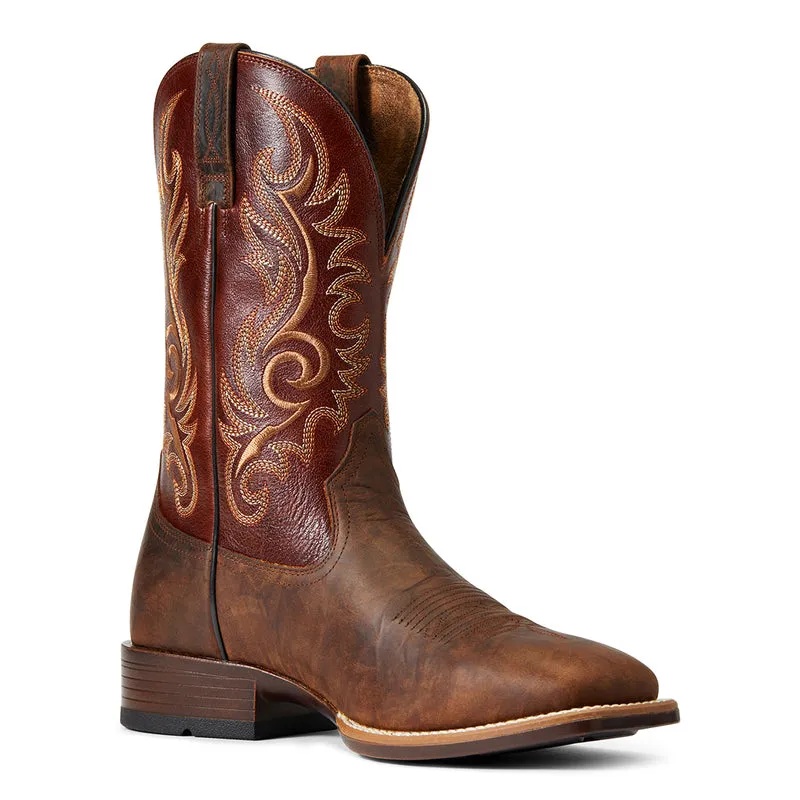 'Ariat' Men's Lasco Ultra Square Toe - Brown / Brown