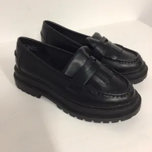 ASOS Black Chunky Fringe Loafers Shoes Size 5 UK