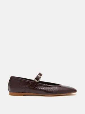 Ballet Mary Jane / Aubergine Naplack Leather