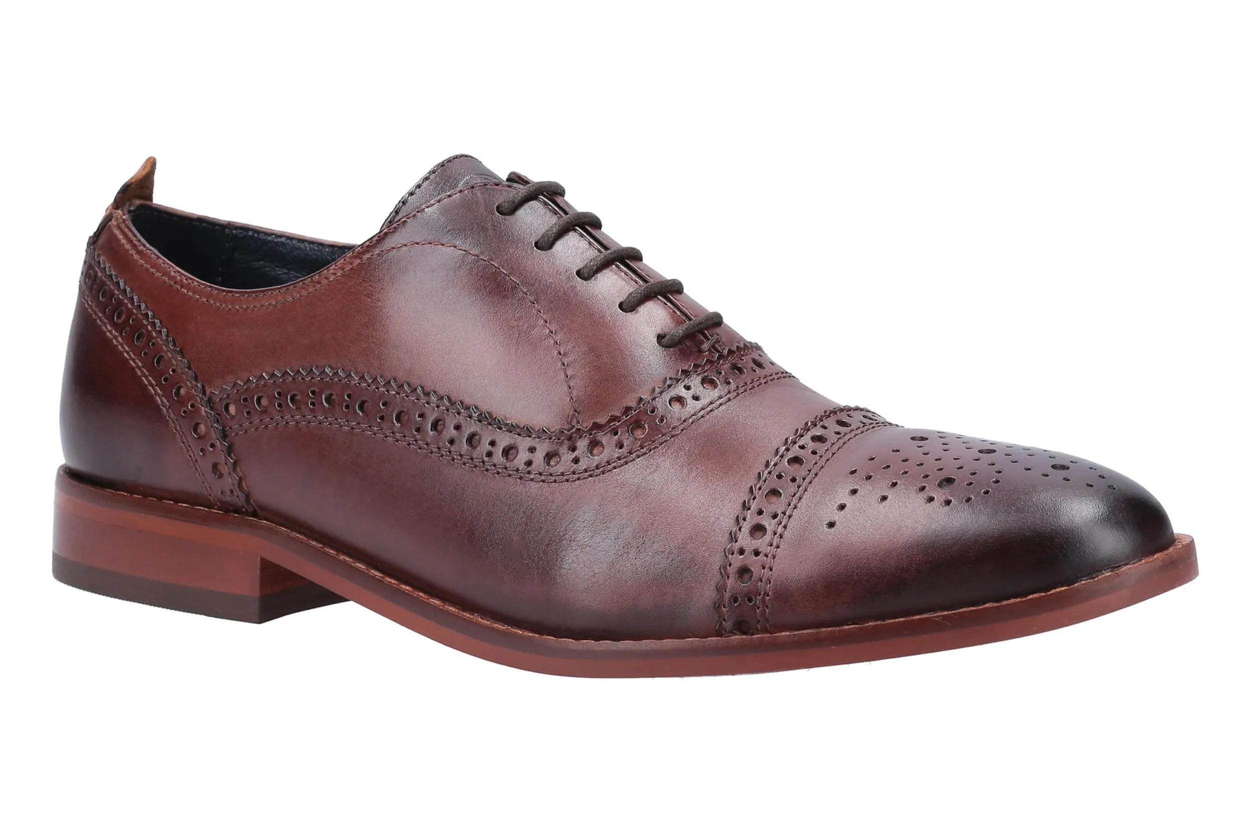 Base London Cast Washed Mens Brogue Shoe