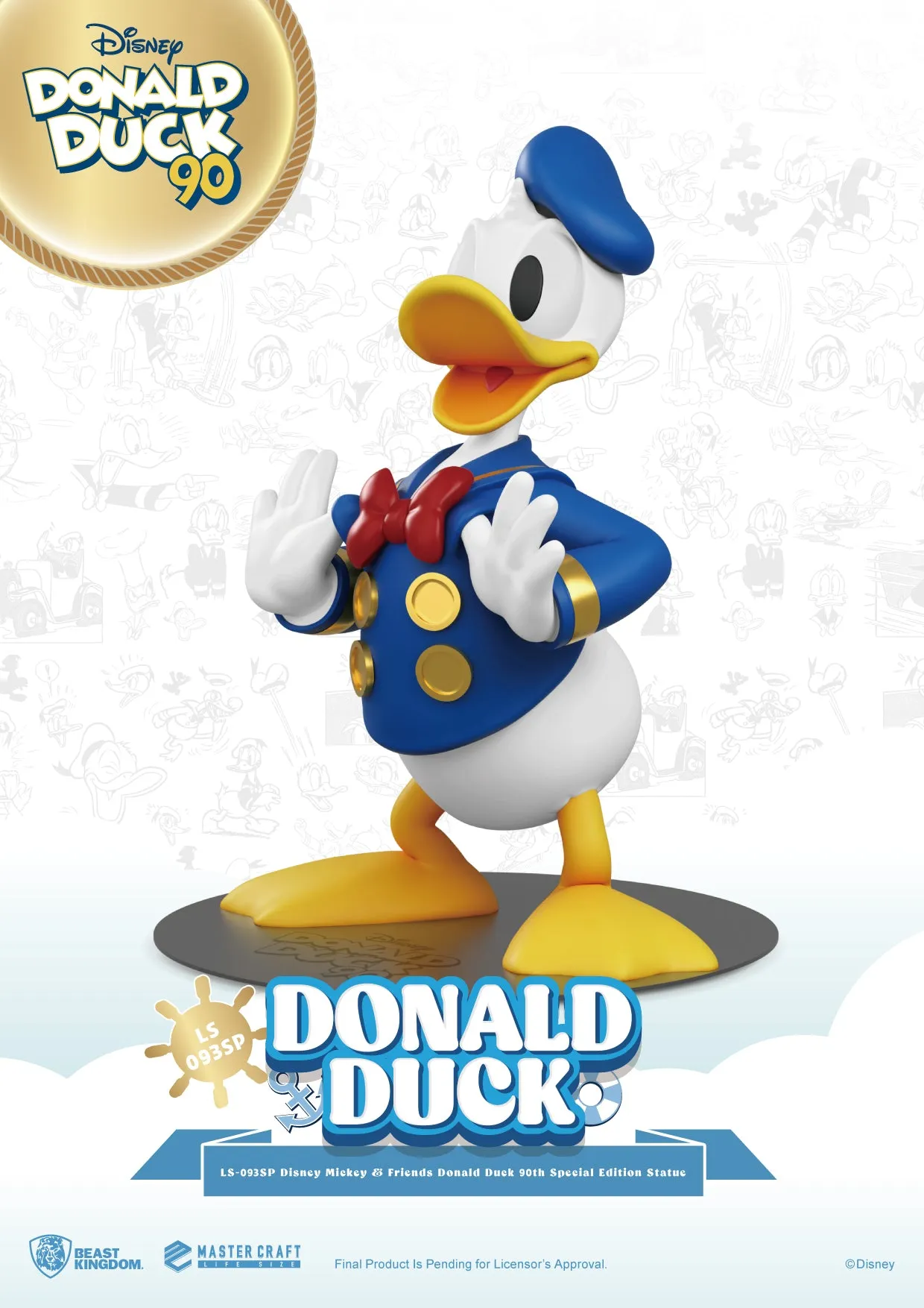 Beast Kingdom LS-093SP Disney Mickey & Friends Donald Duck 90th Special Edition Statue