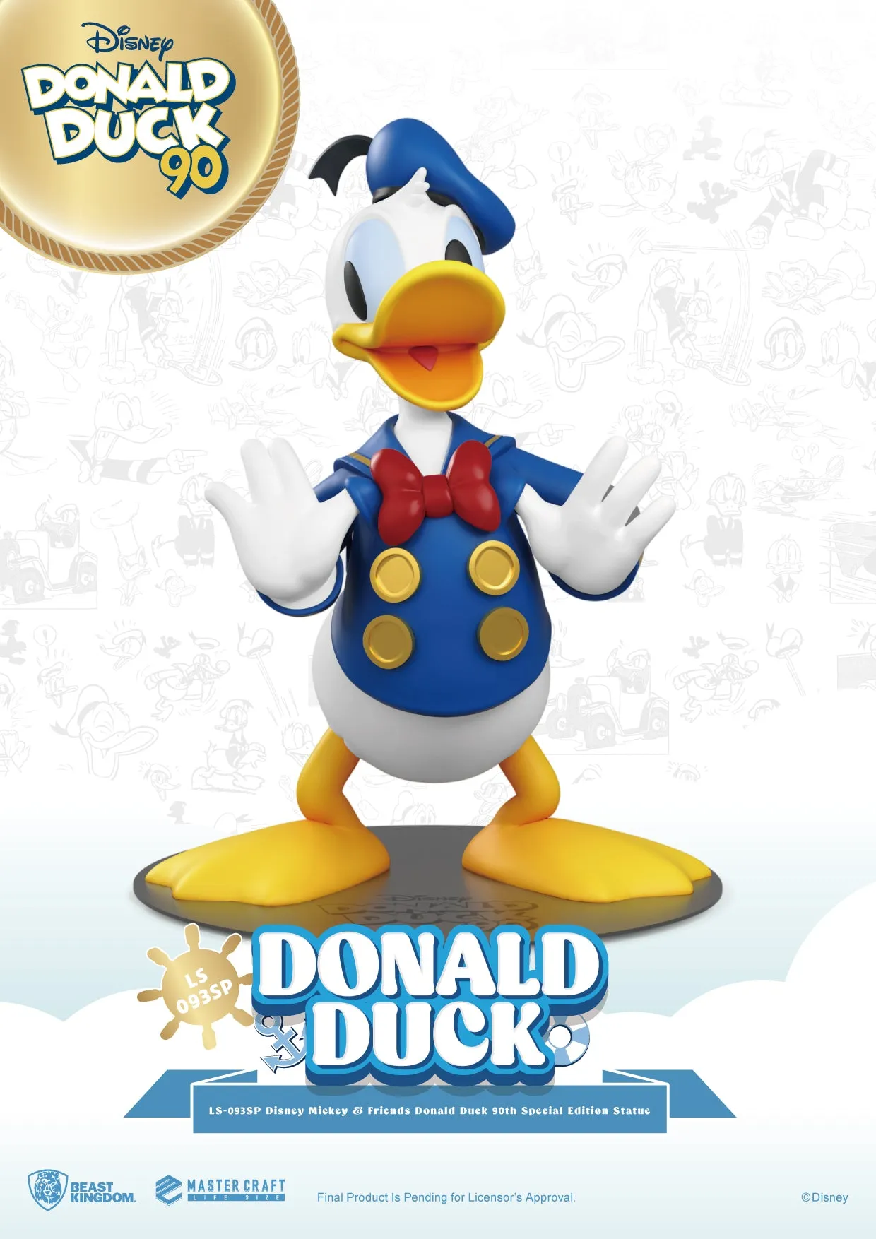 Beast Kingdom LS-093SP Disney Mickey & Friends Donald Duck 90th Special Edition Statue