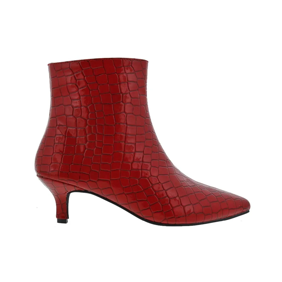 Bellini Vegas Women Pump Bootie In Red Croc Combo