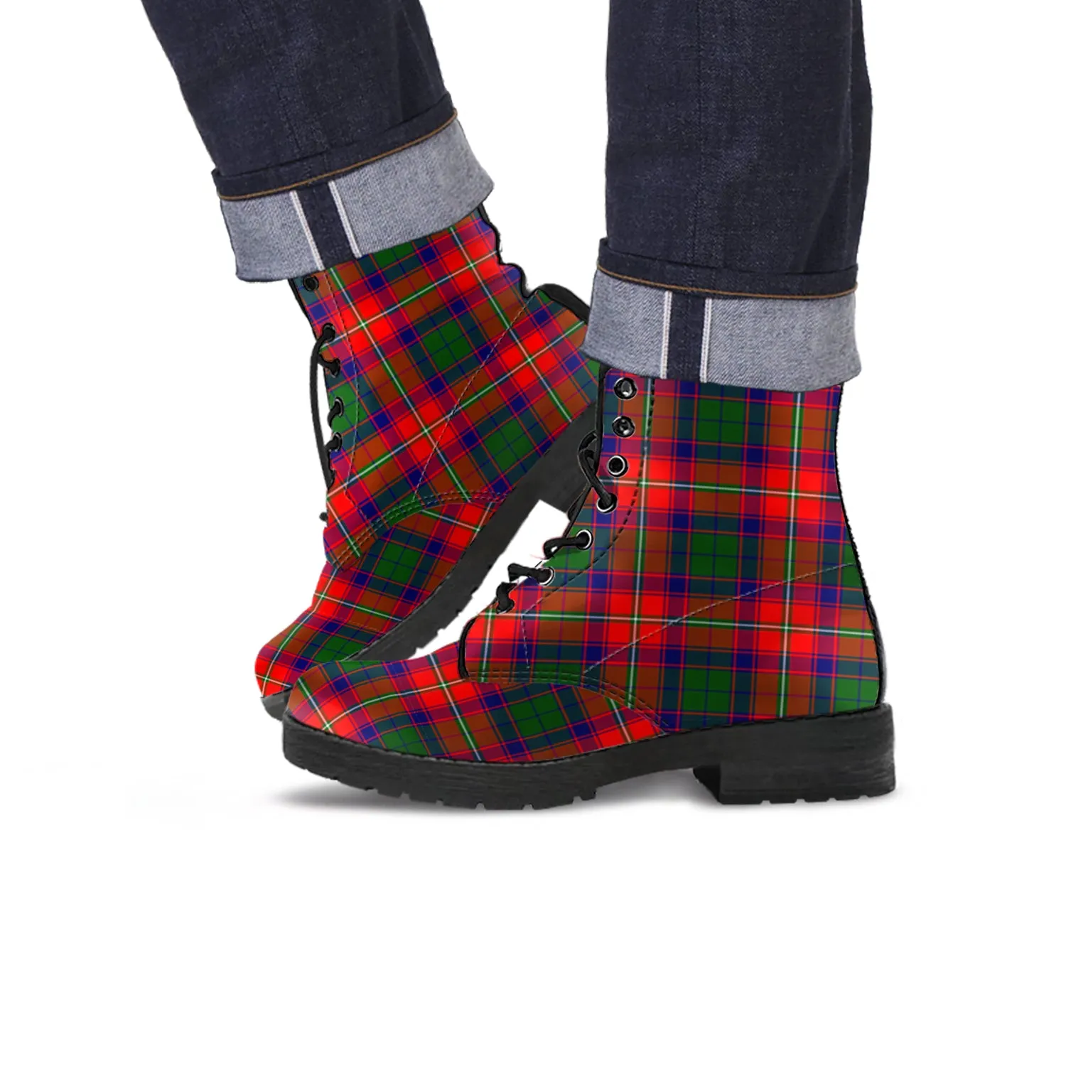 Belshes Tartan Leather Boots