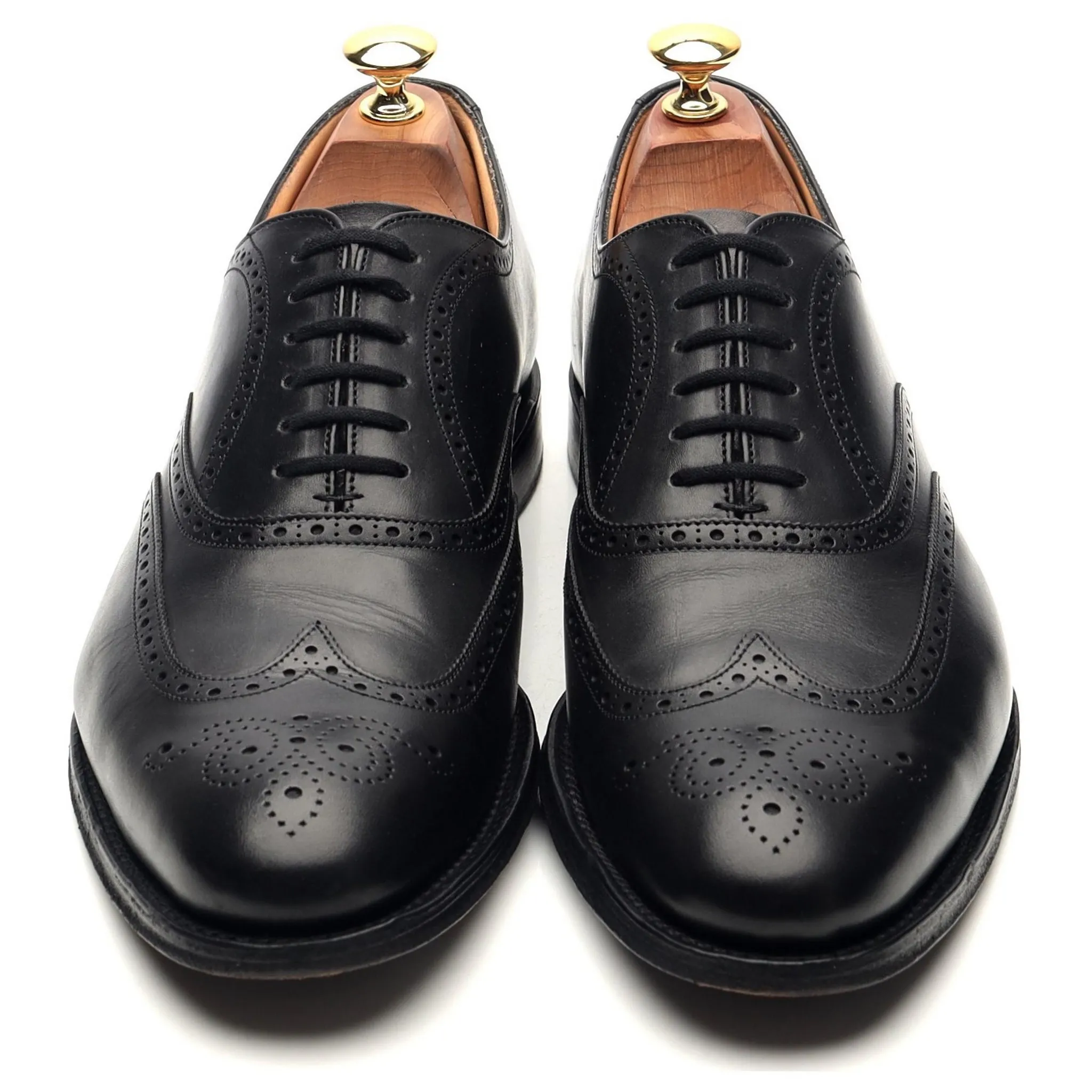 'Berlin' Black Leather Oxford Brogues UK 8 F