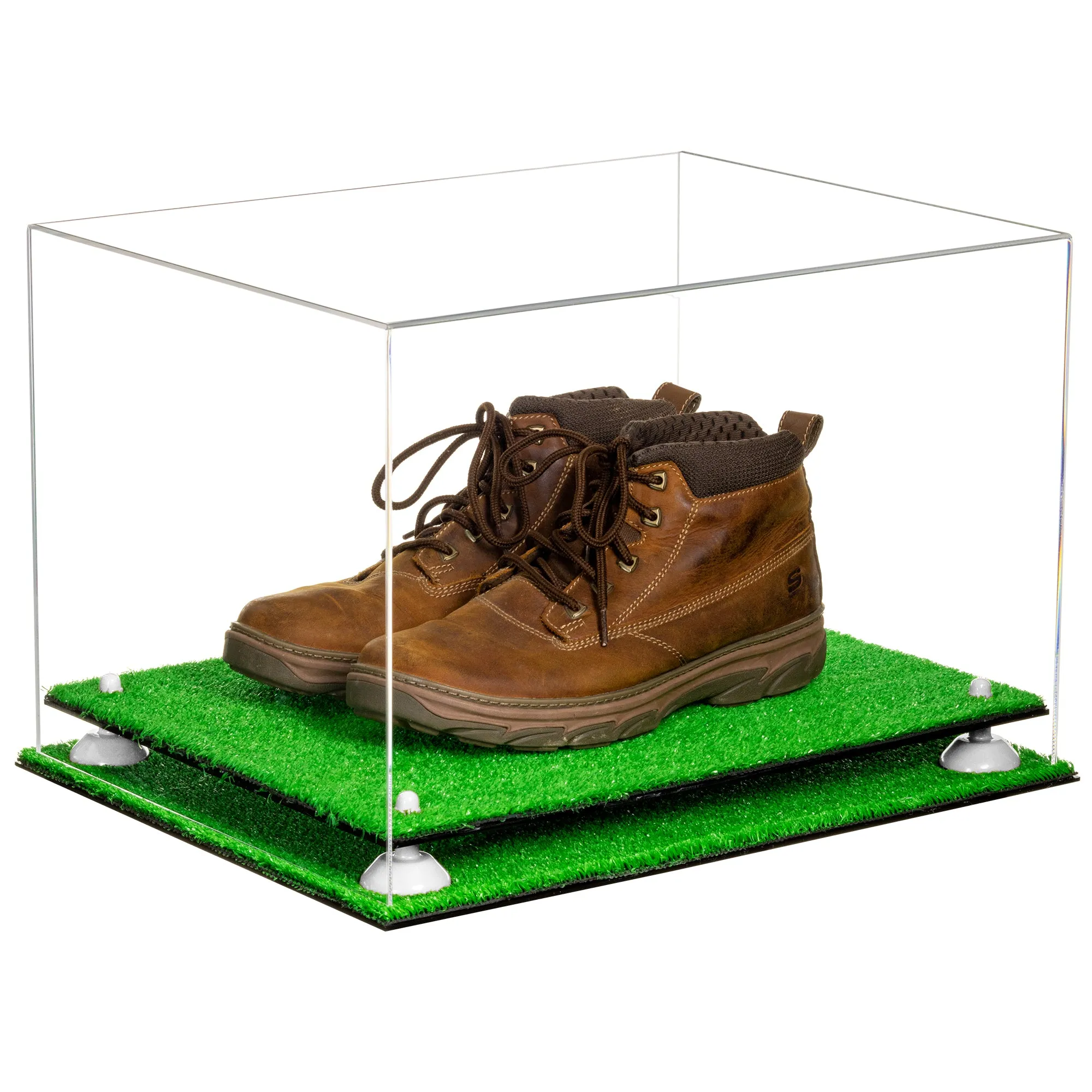 Better Display Cases Acrylic Extra Large Shoe Display Case for Basketball Shoe, Hightop, Soccer & Football Cleats With Clear -18 x 14 x 12 (A014/V60)