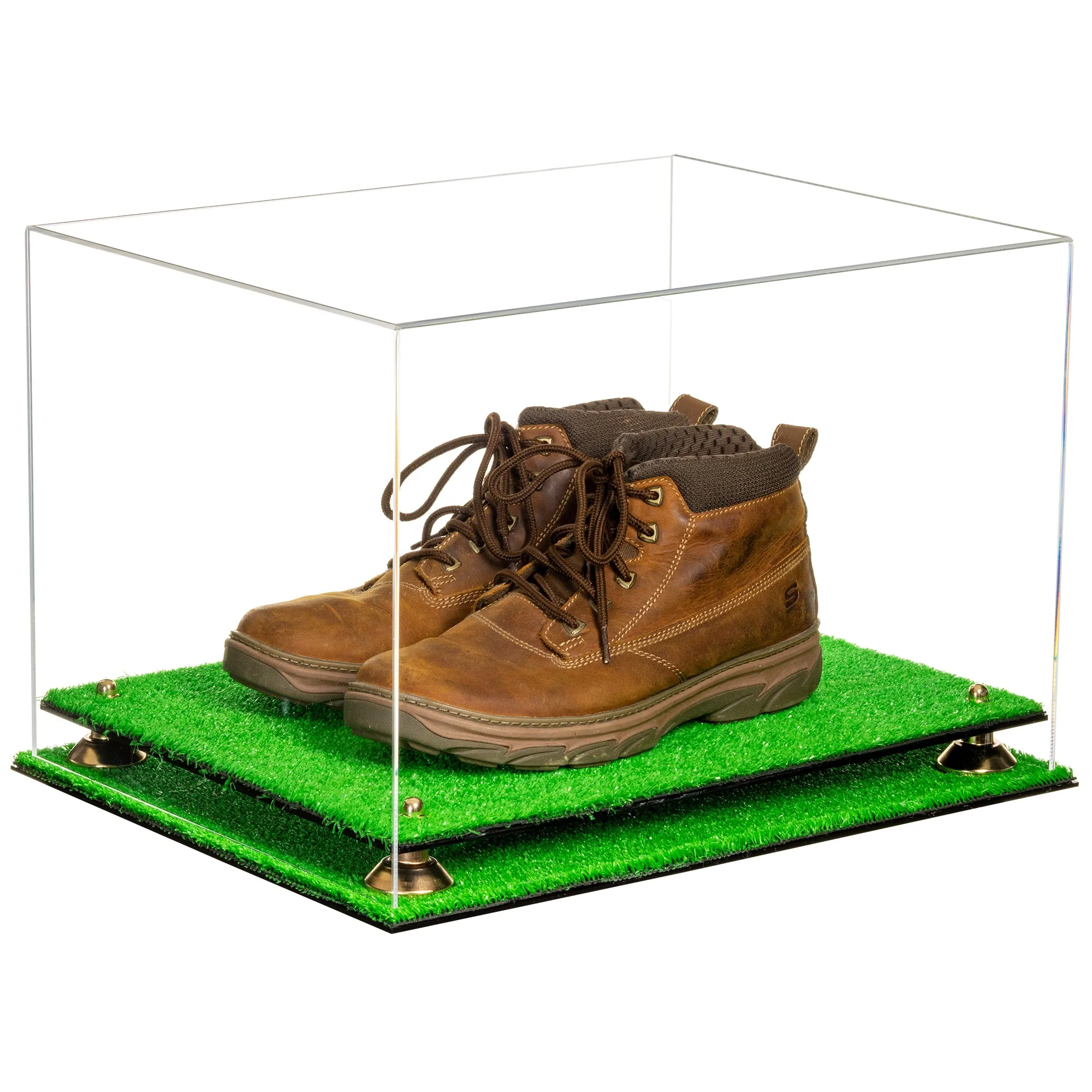 Better Display Cases Acrylic Extra Large Shoe Display Case for Basketball Shoe, Hightop, Soccer & Football Cleats With Clear -18 x 14 x 12 (A014/V60)