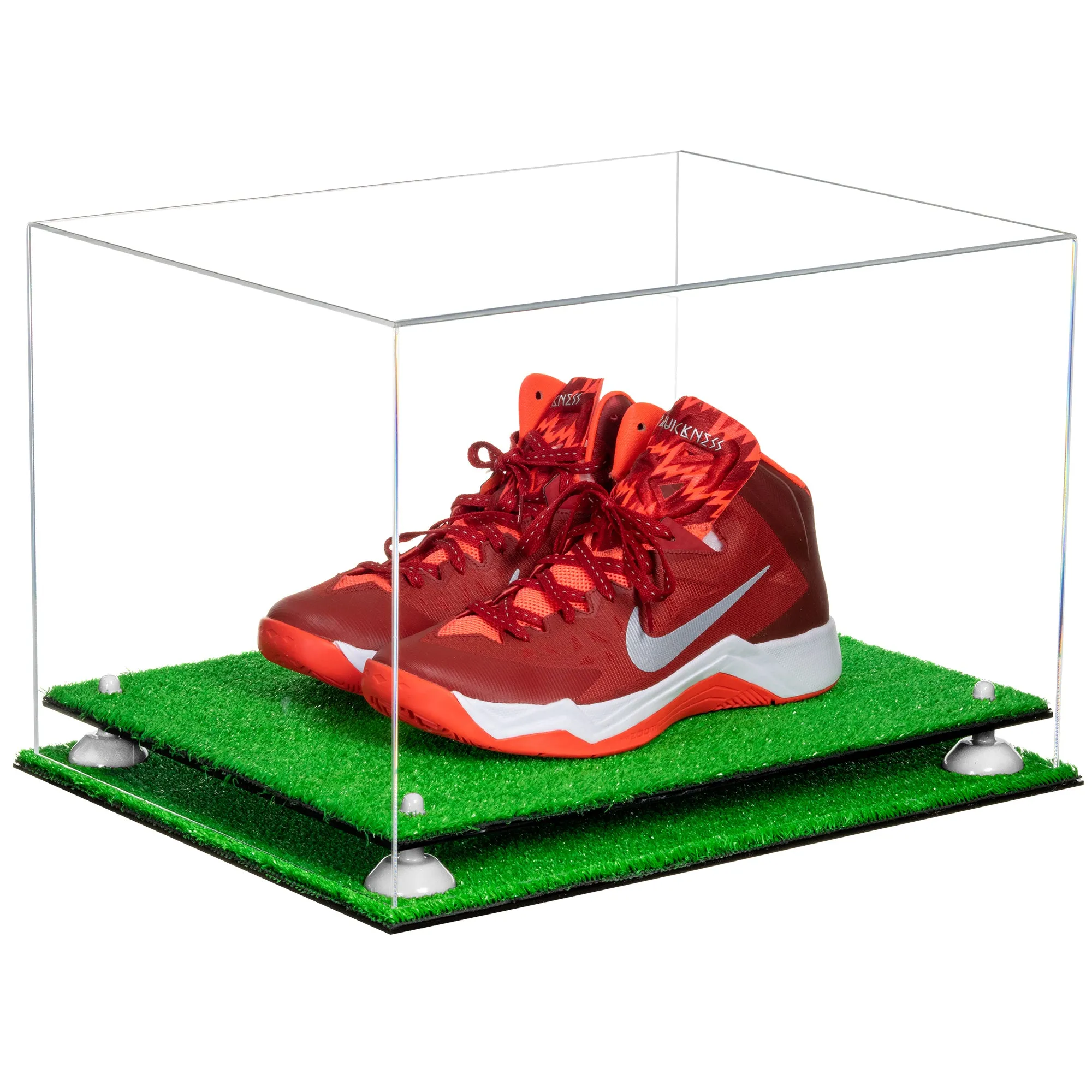 Better Display Cases Acrylic Extra Large Shoe Display Case for Basketball Shoe, Hightop, Soccer & Football Cleats With Clear -18 x 14 x 12 (A014/V60)