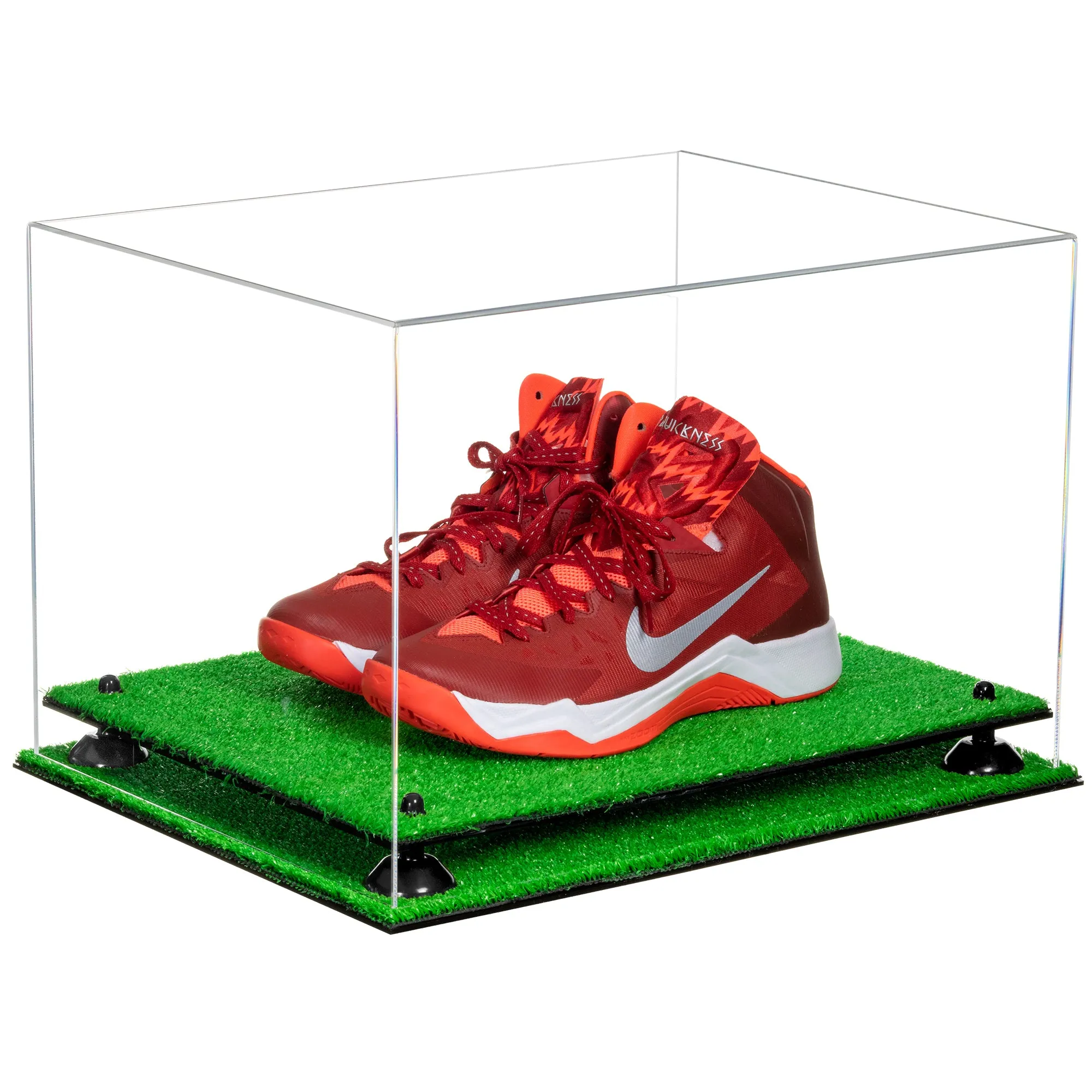 Better Display Cases Acrylic Extra Large Shoe Display Case for Basketball Shoe, Hightop, Soccer & Football Cleats With Clear -18 x 14 x 12 (A014/V60)