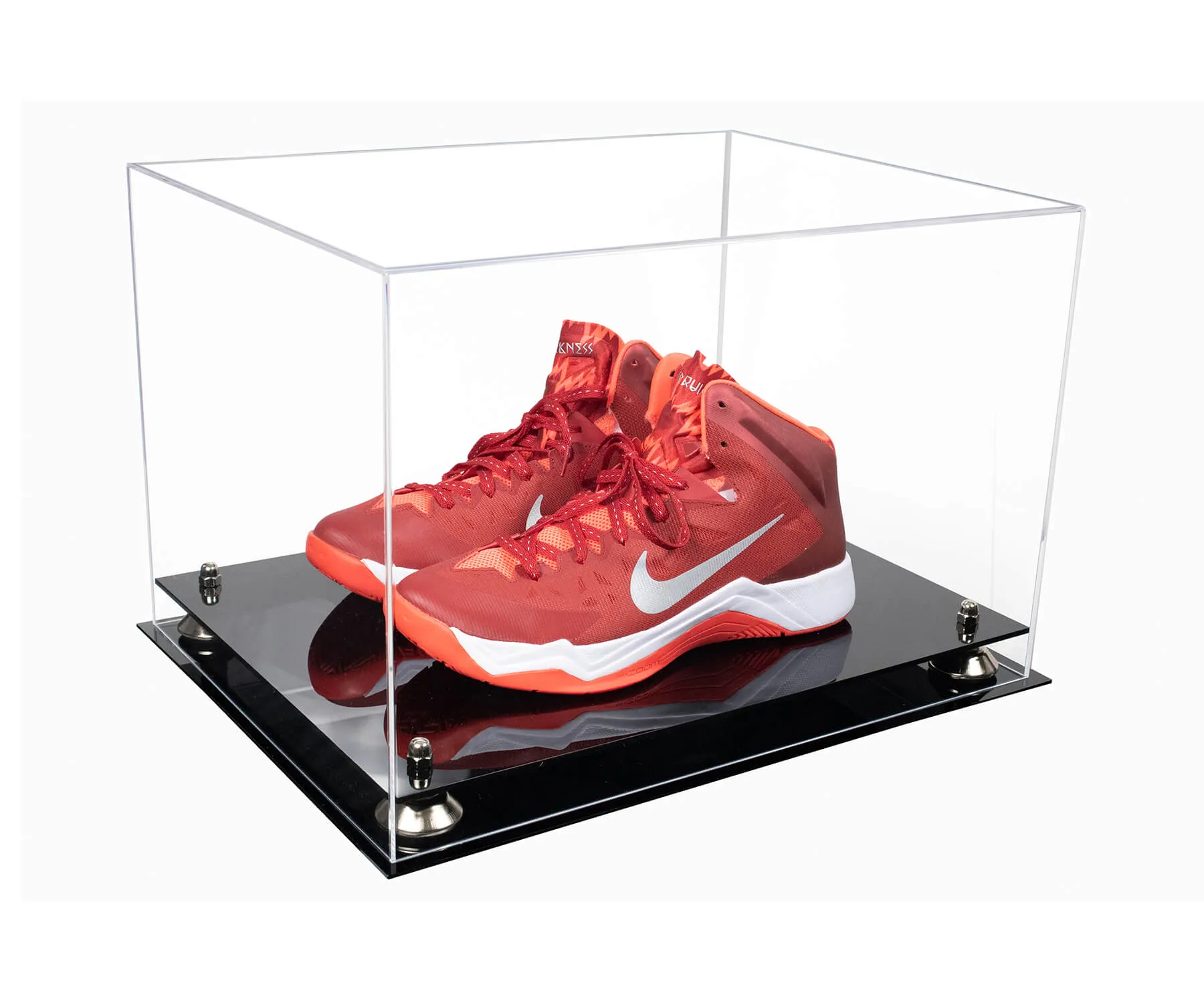 Better Display Cases Acrylic Extra Large Shoe Display Case for Basketball Shoe, Hightop, Soccer & Football Cleats With Clear -18 x 14 x 12 (A014/V60)