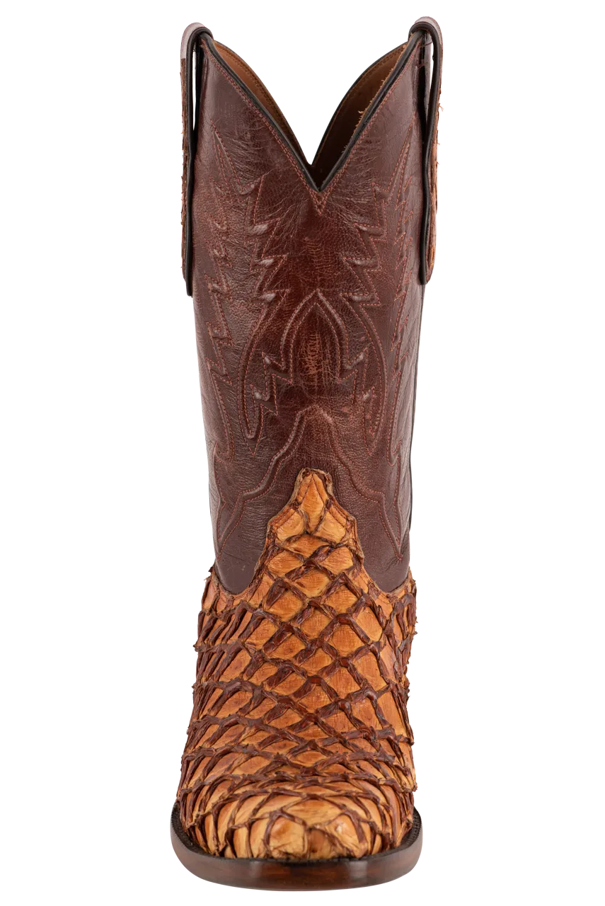 Black Jack Exclusive Pirarucu Cowboy Boots - Ginger Chestnut