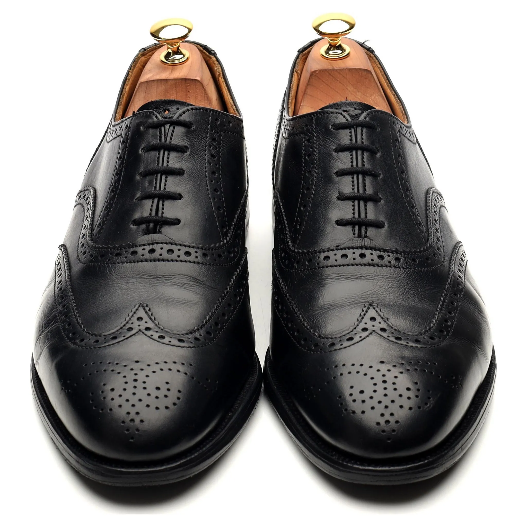 Black Leather Brogues UK 10