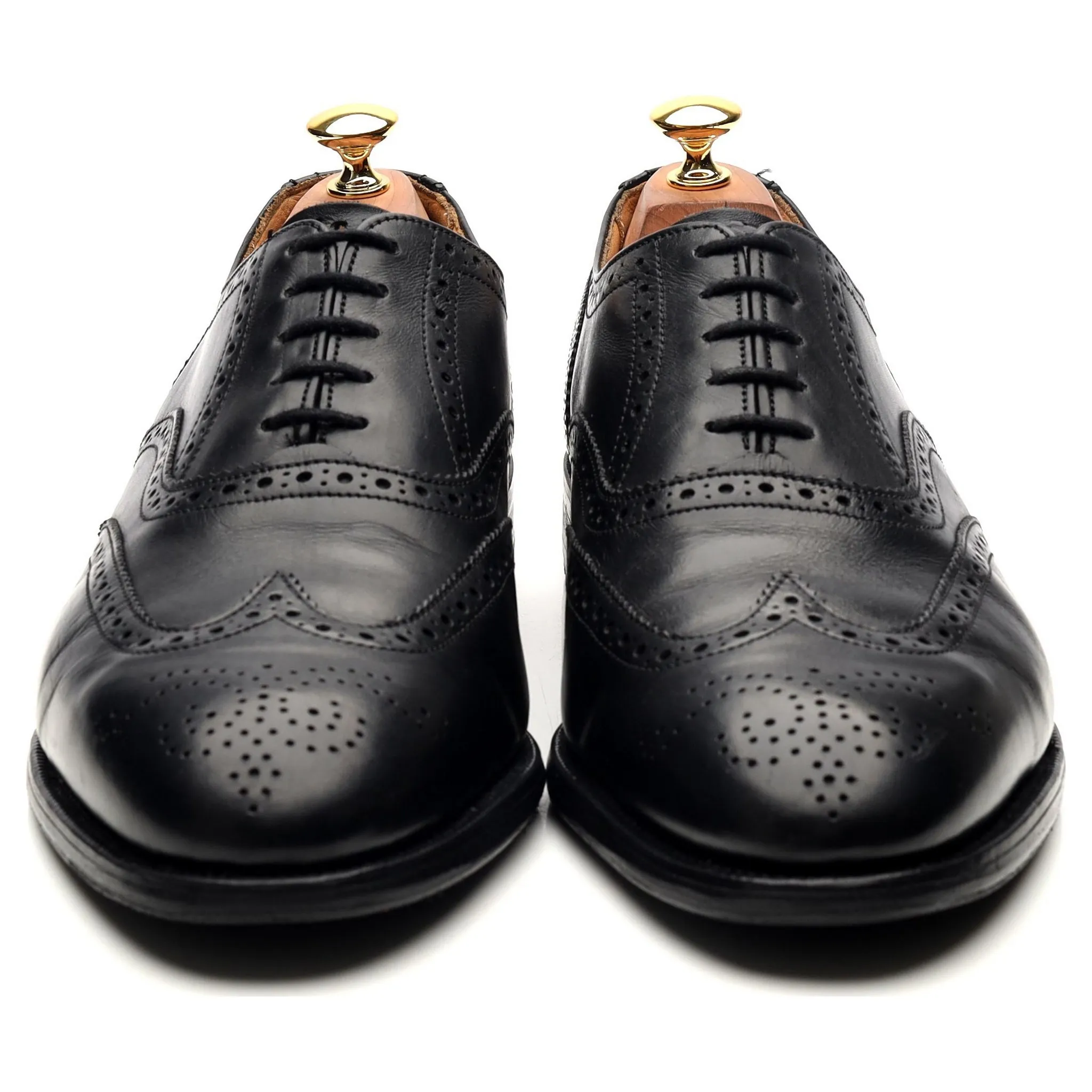 Black Leather Brogues UK 10