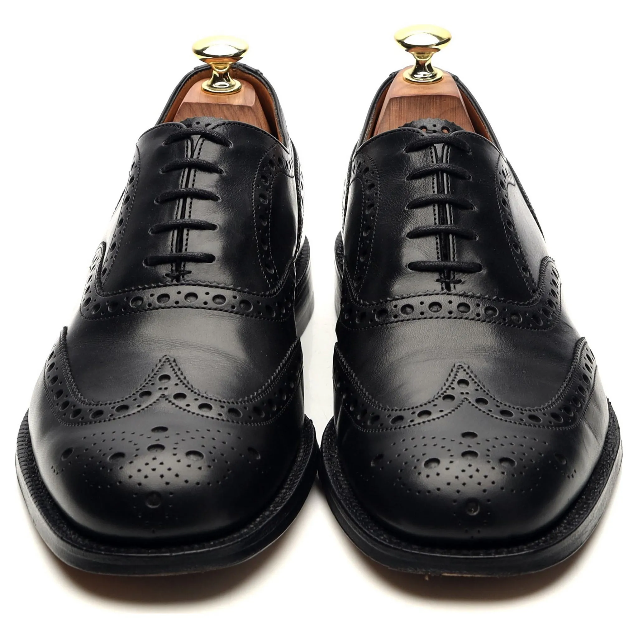 Black Leather Oxford Brogues UK 7.5 G