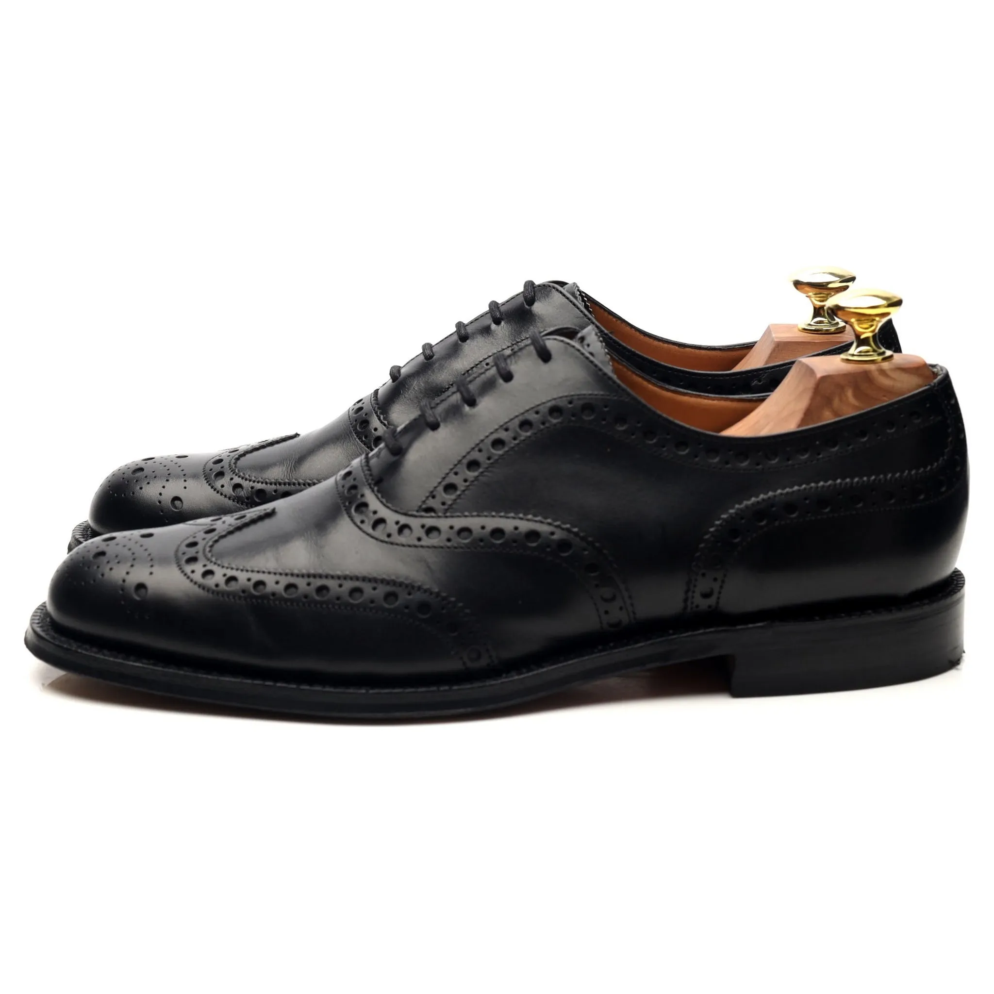 Black Leather Oxford Brogues UK 7.5 G