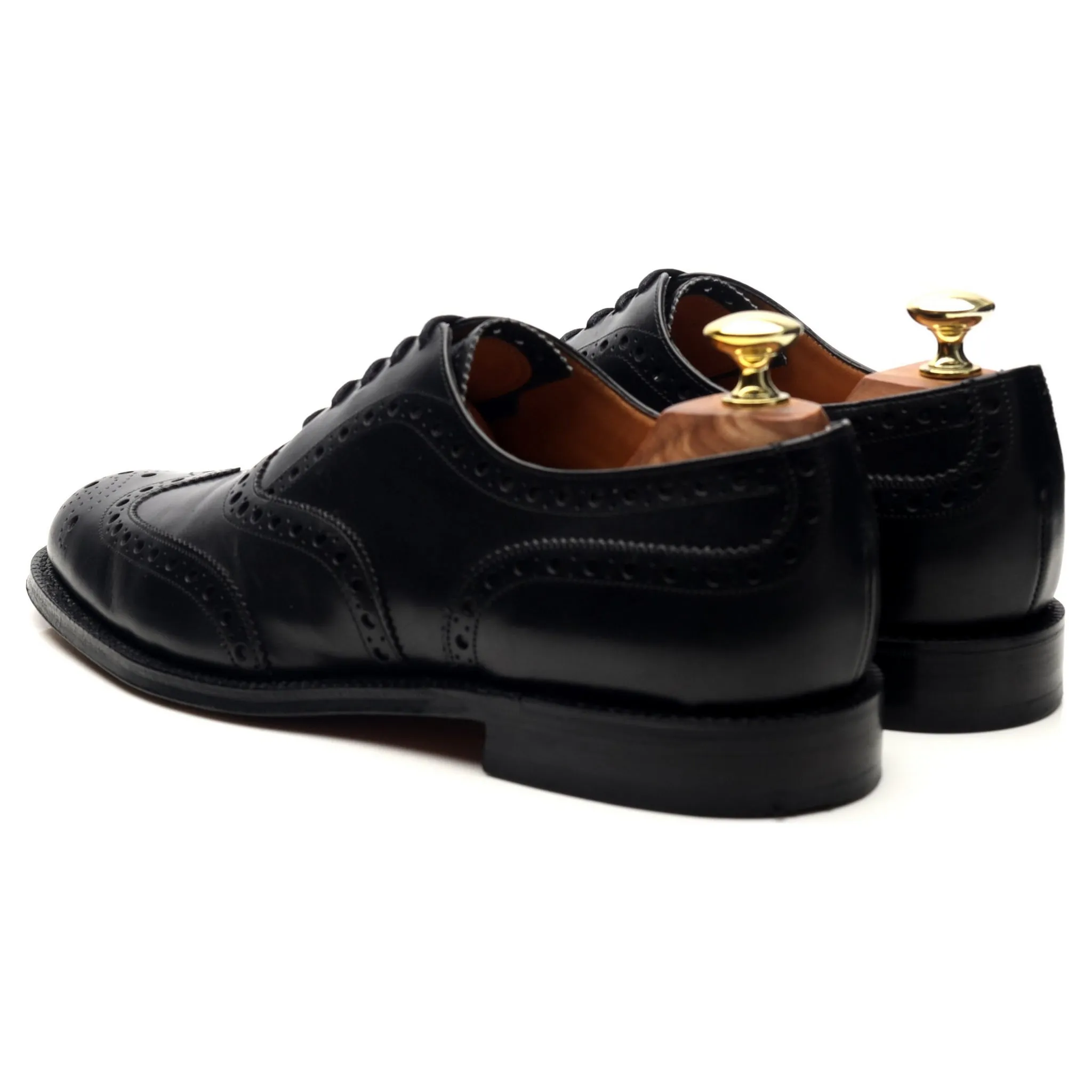 Black Leather Oxford Brogues UK 7.5 G