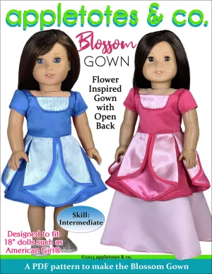 Blossom Gown 18 Inch Doll Sewing Pattern