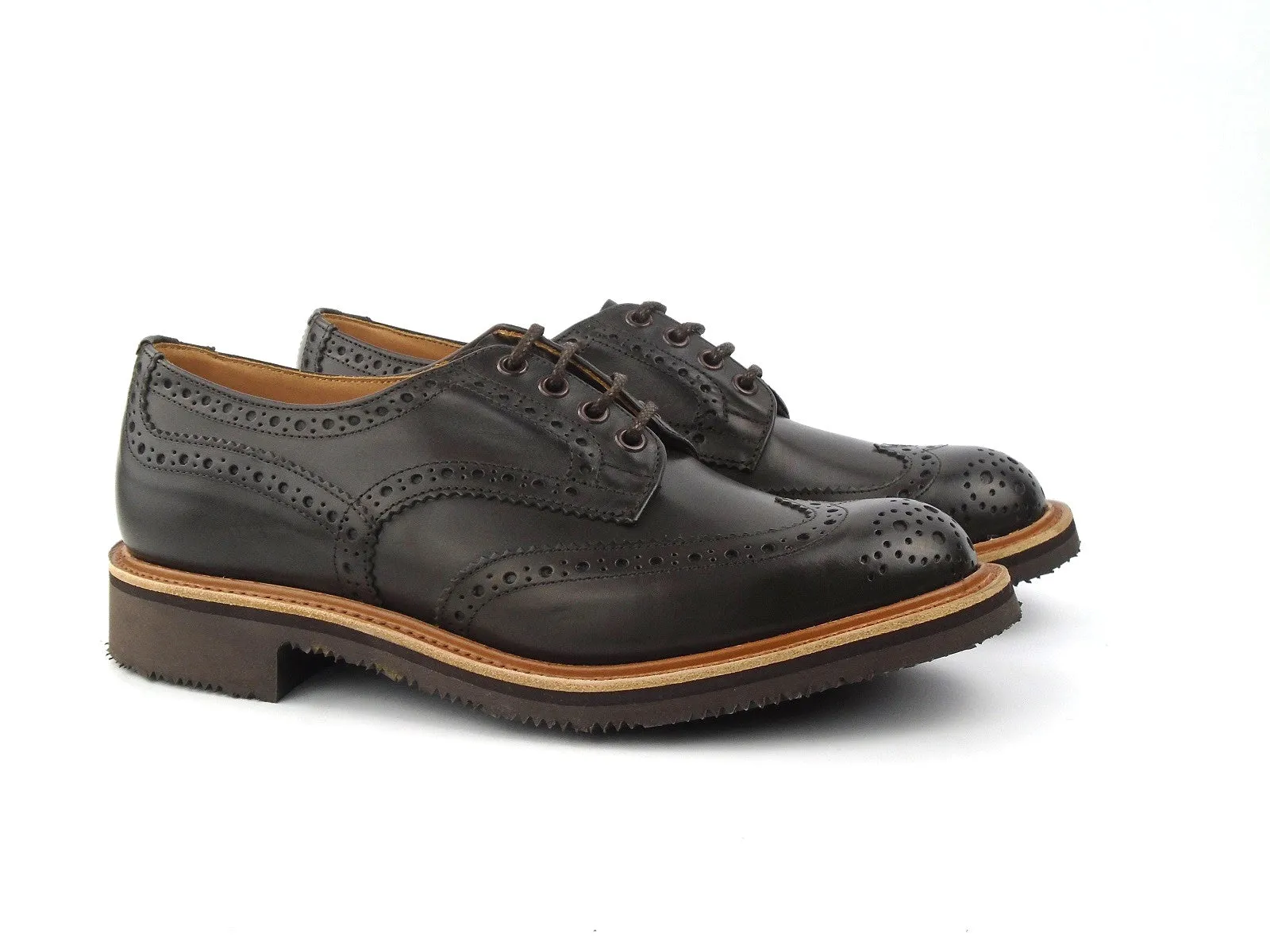 Bourton Country Brogue Shoe - Cafe Burnished