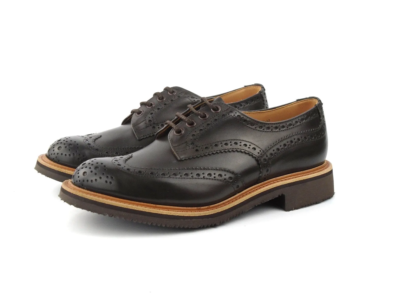 Bourton Country Brogue Shoe - Cafe Burnished