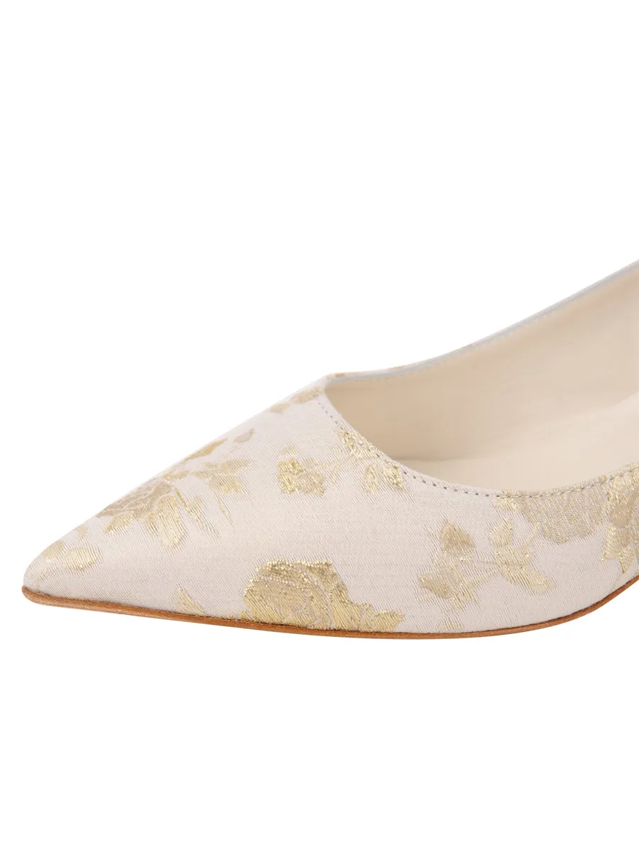 Bryn Kitten Heel Brocade