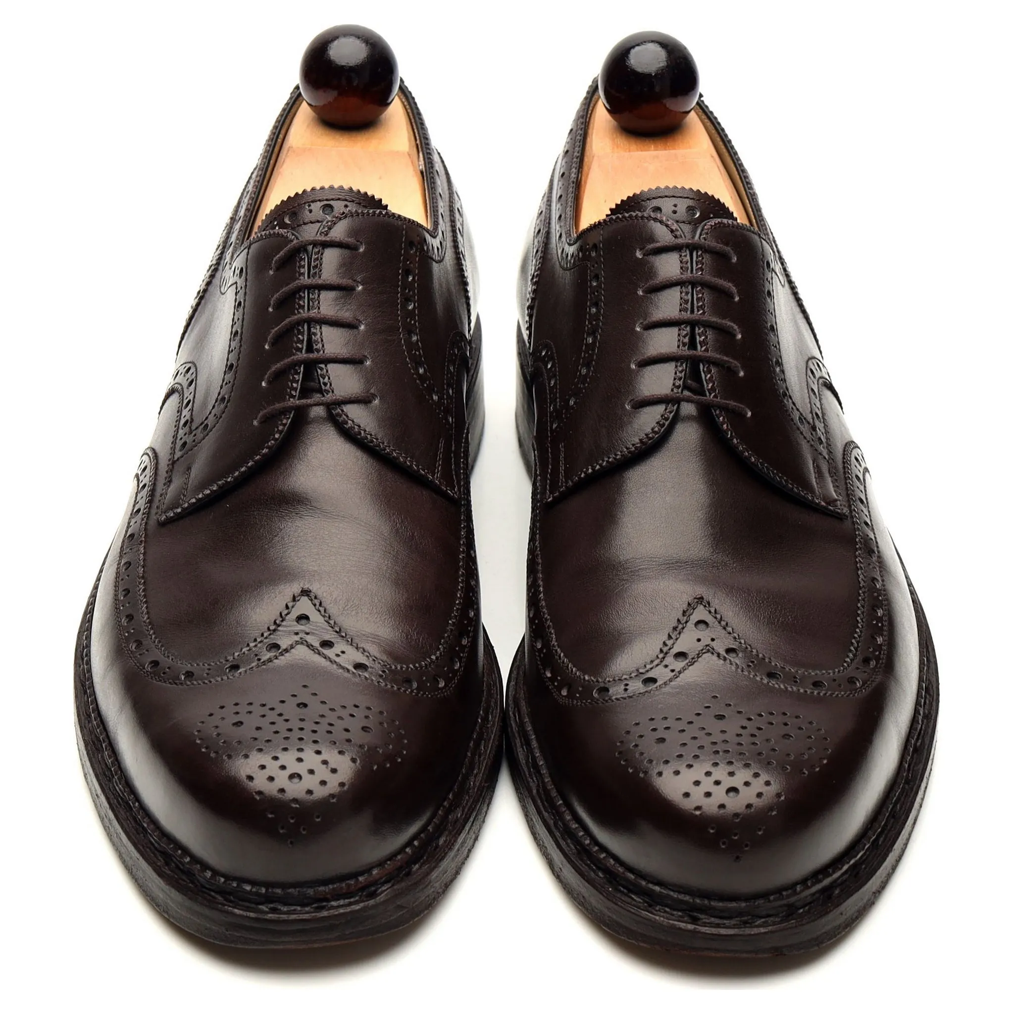 'Budapest' Dark Brown Leather Derby Brogues UK 9 EU 43