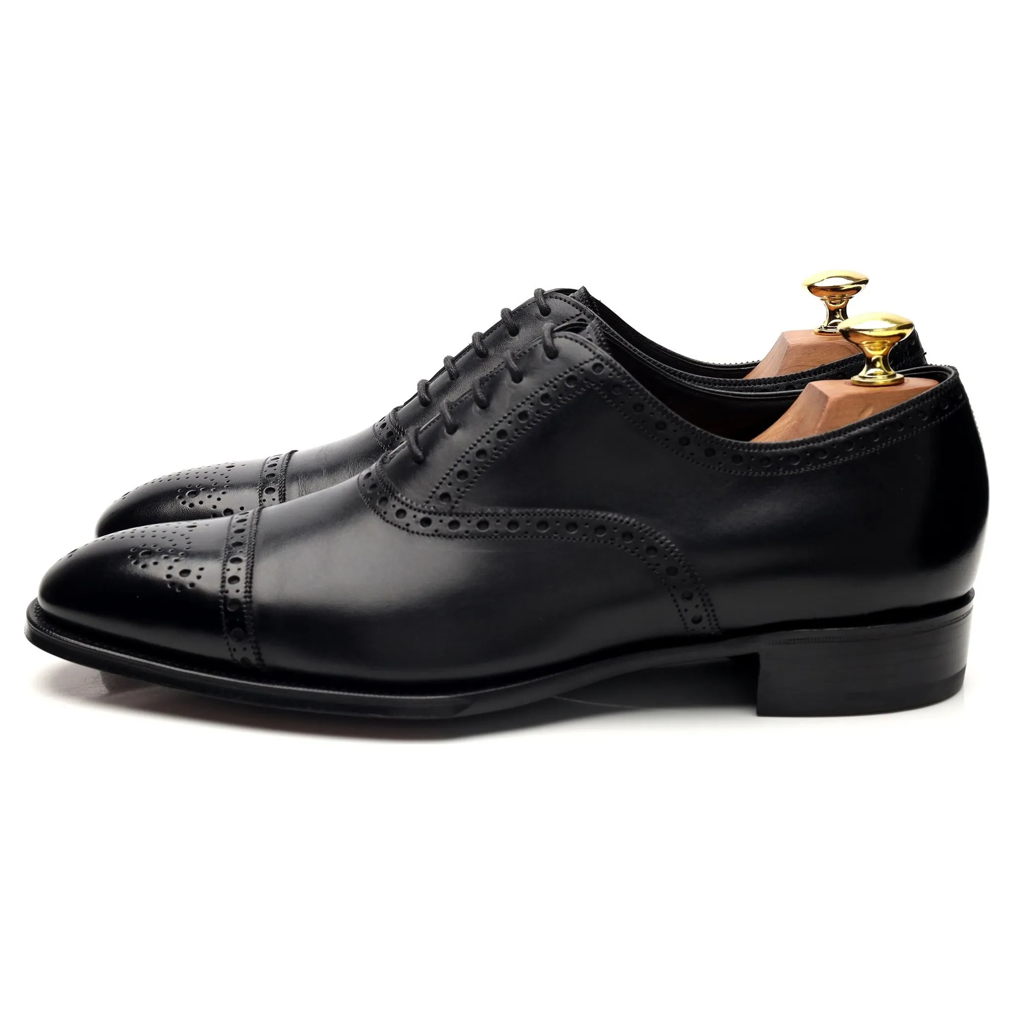 'Burlington' Black Leather Oxford Brogues UK 8.5 E