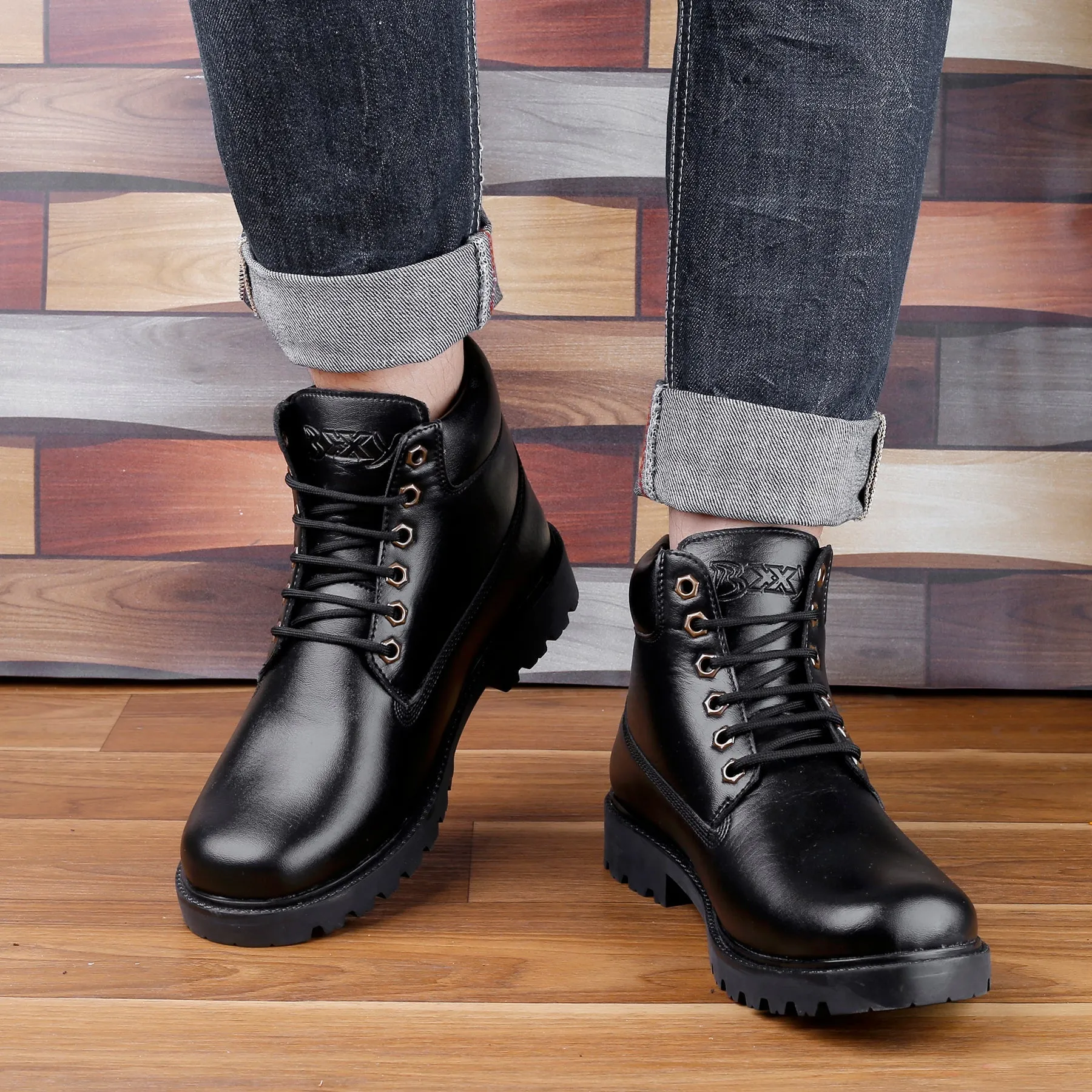 Bxxy's Vegan Leather Ankle Boots for Men